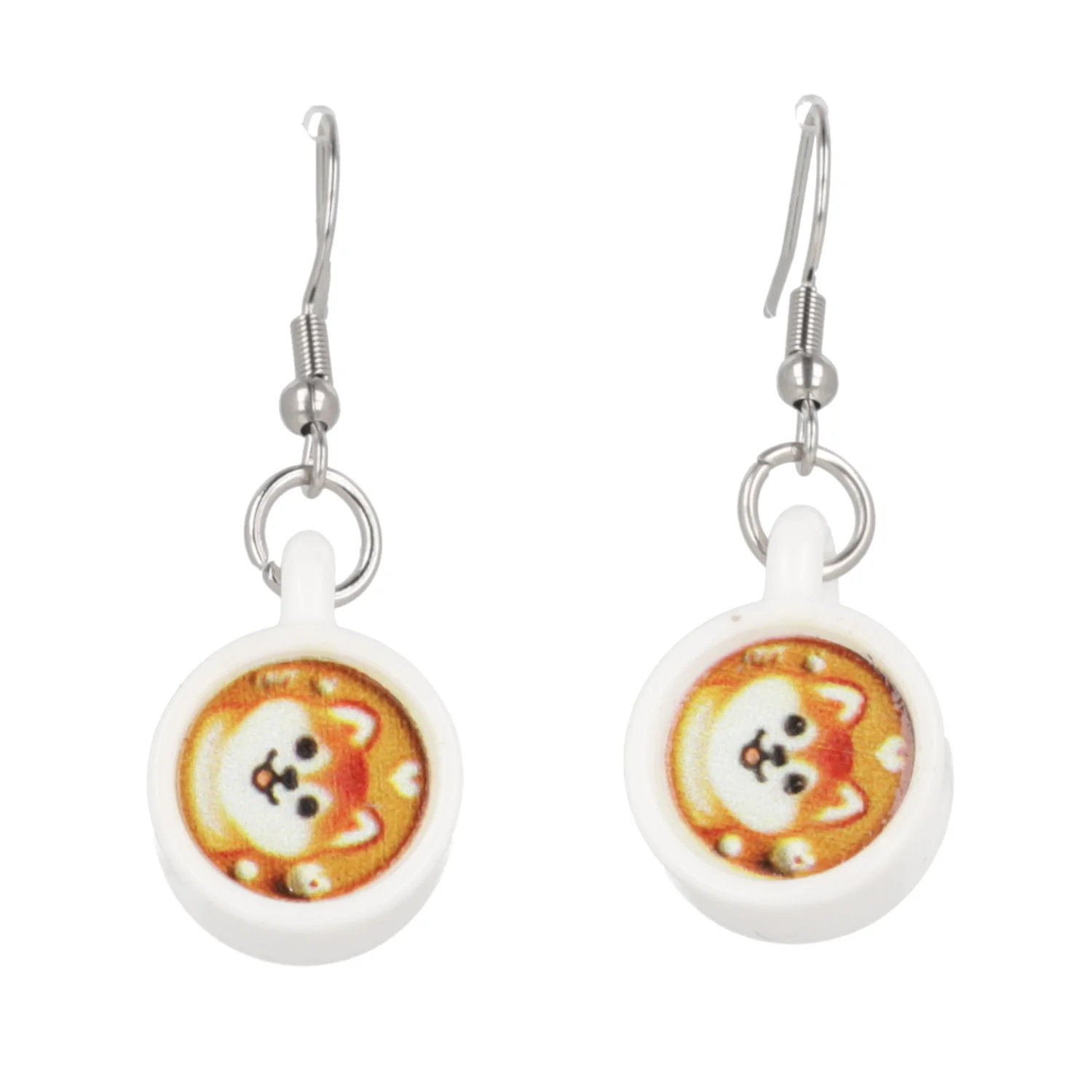 Puppuccino Earrings - Shiba Inu - Image 3