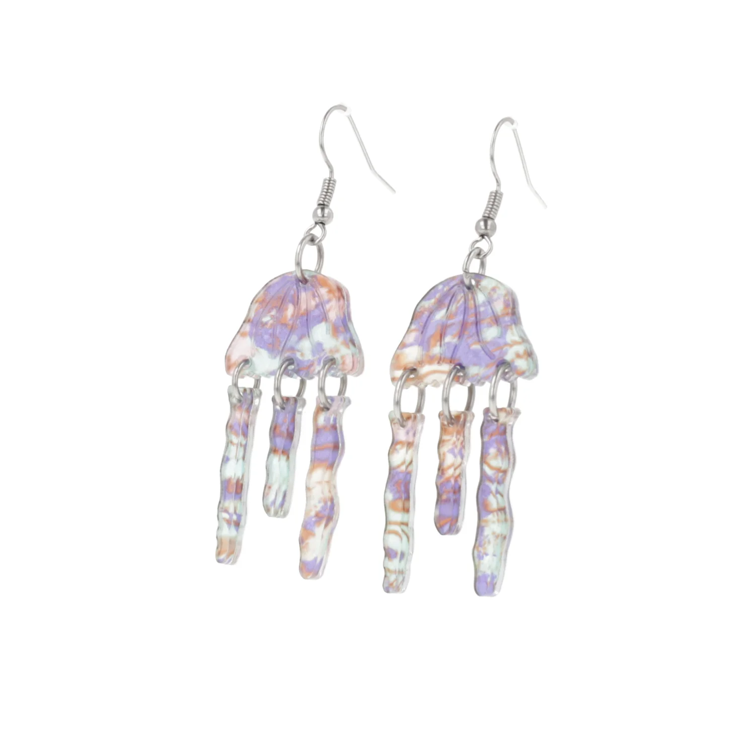 Purple Abalone Jellyfish Earrings - Image 7