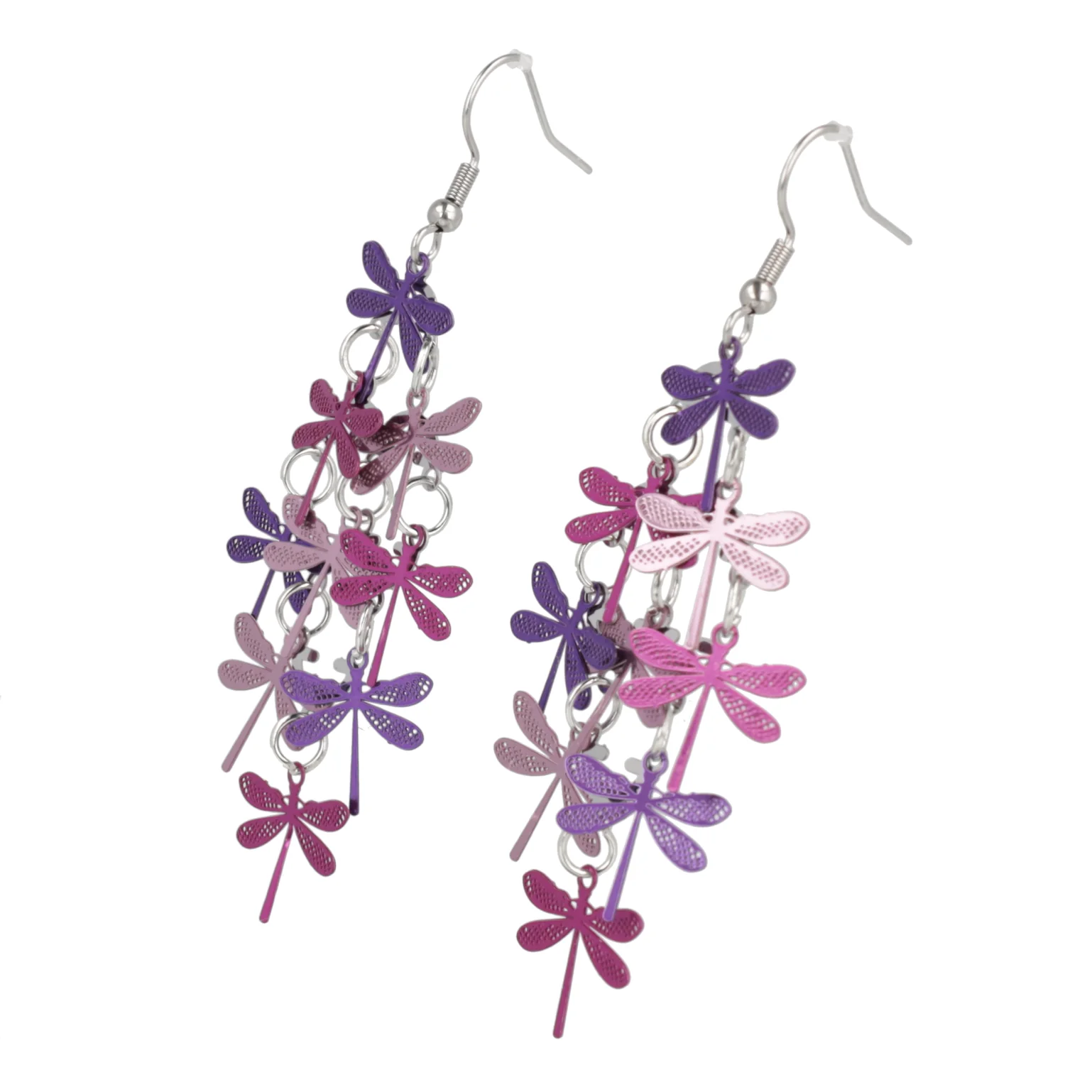 Purple Dragonfly Earrings - Image 4