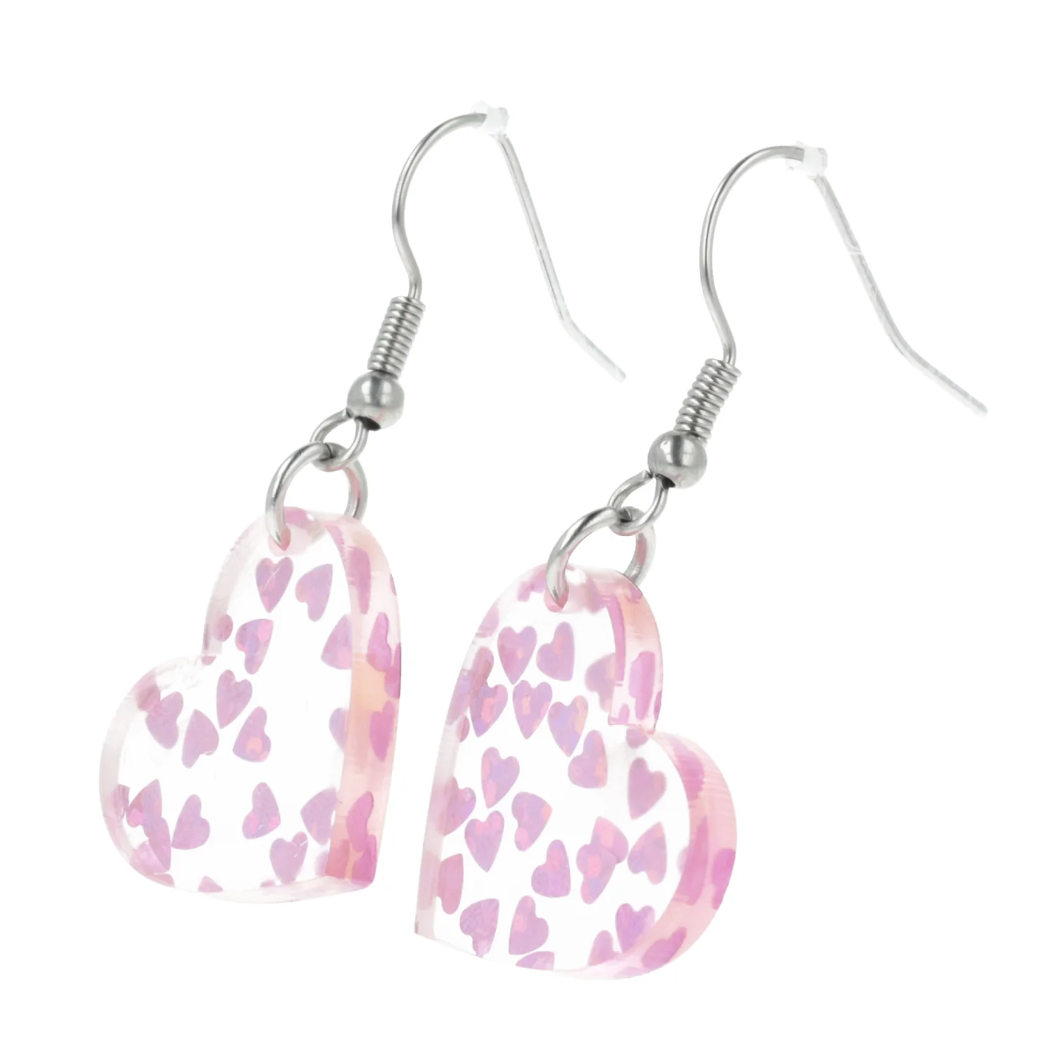 Purple Hearts Confetti Earrings - Image 4