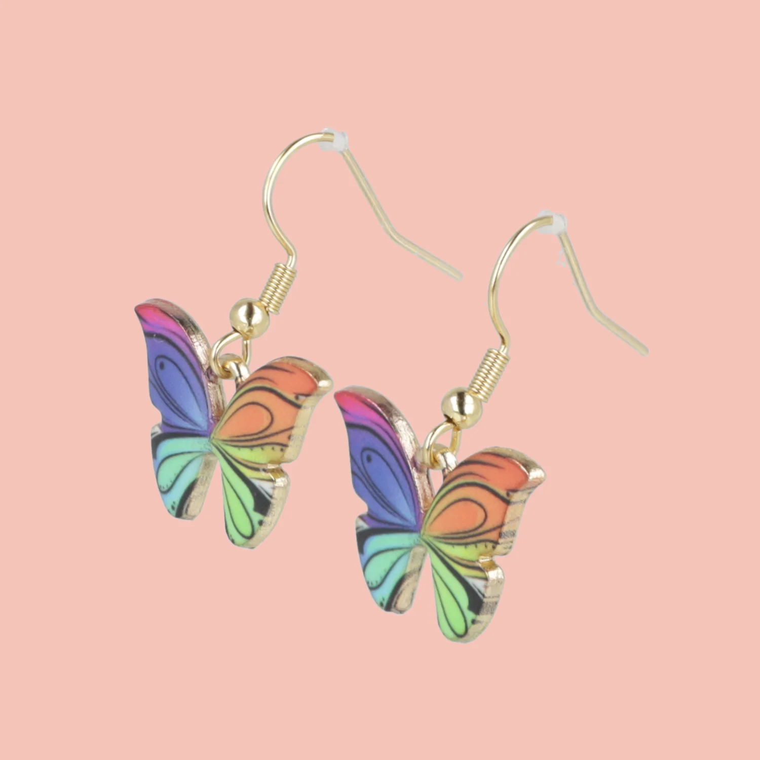 Rainbow Butterfly Earrings - Image 2