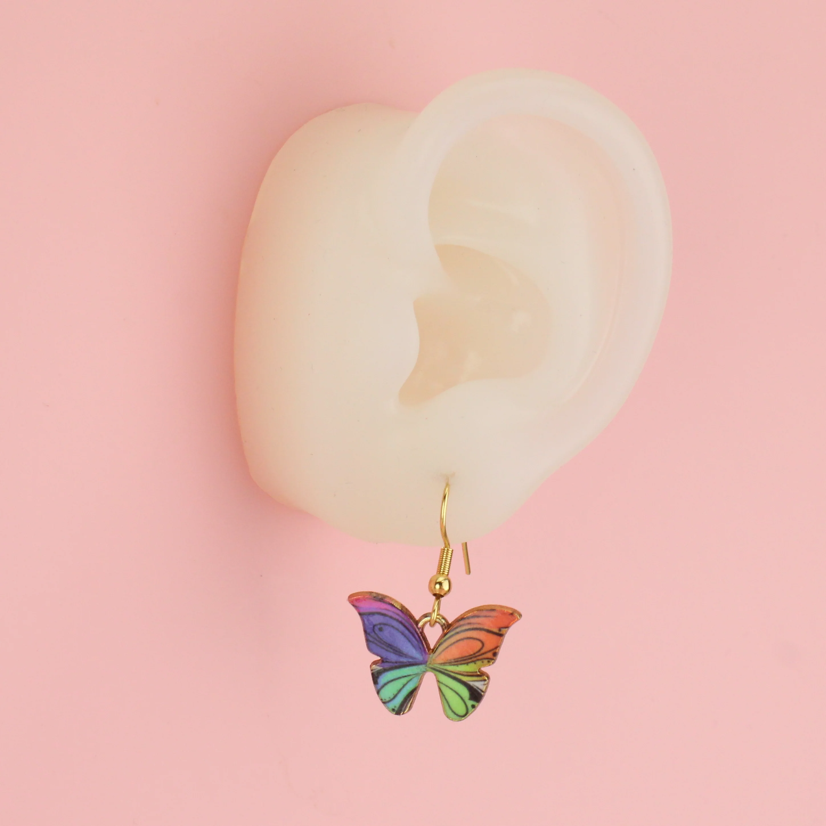 Rainbow Butterfly Earrings - Image 3