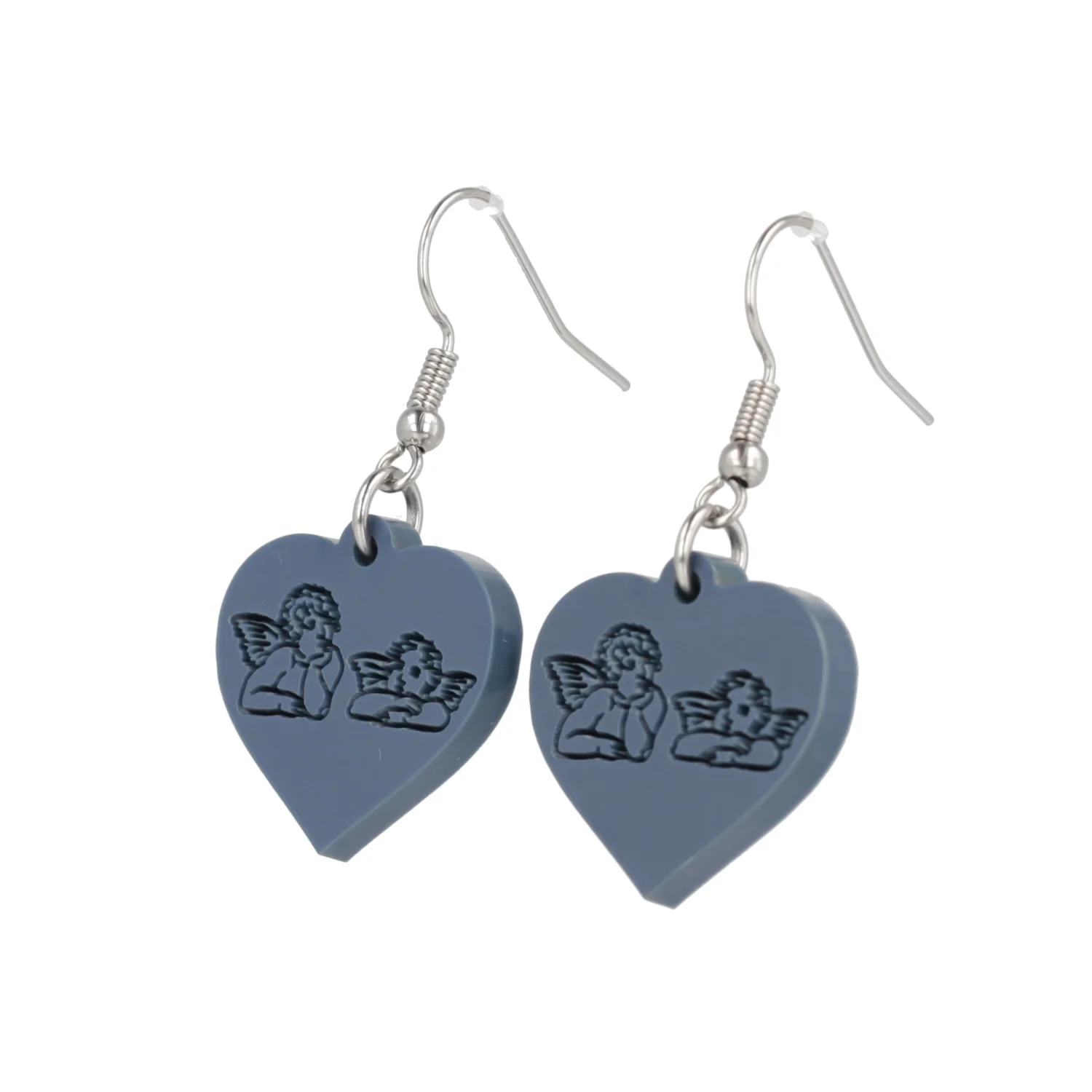 Raphael's Angels Heart Earrings - Midnight Blue - Image 10
