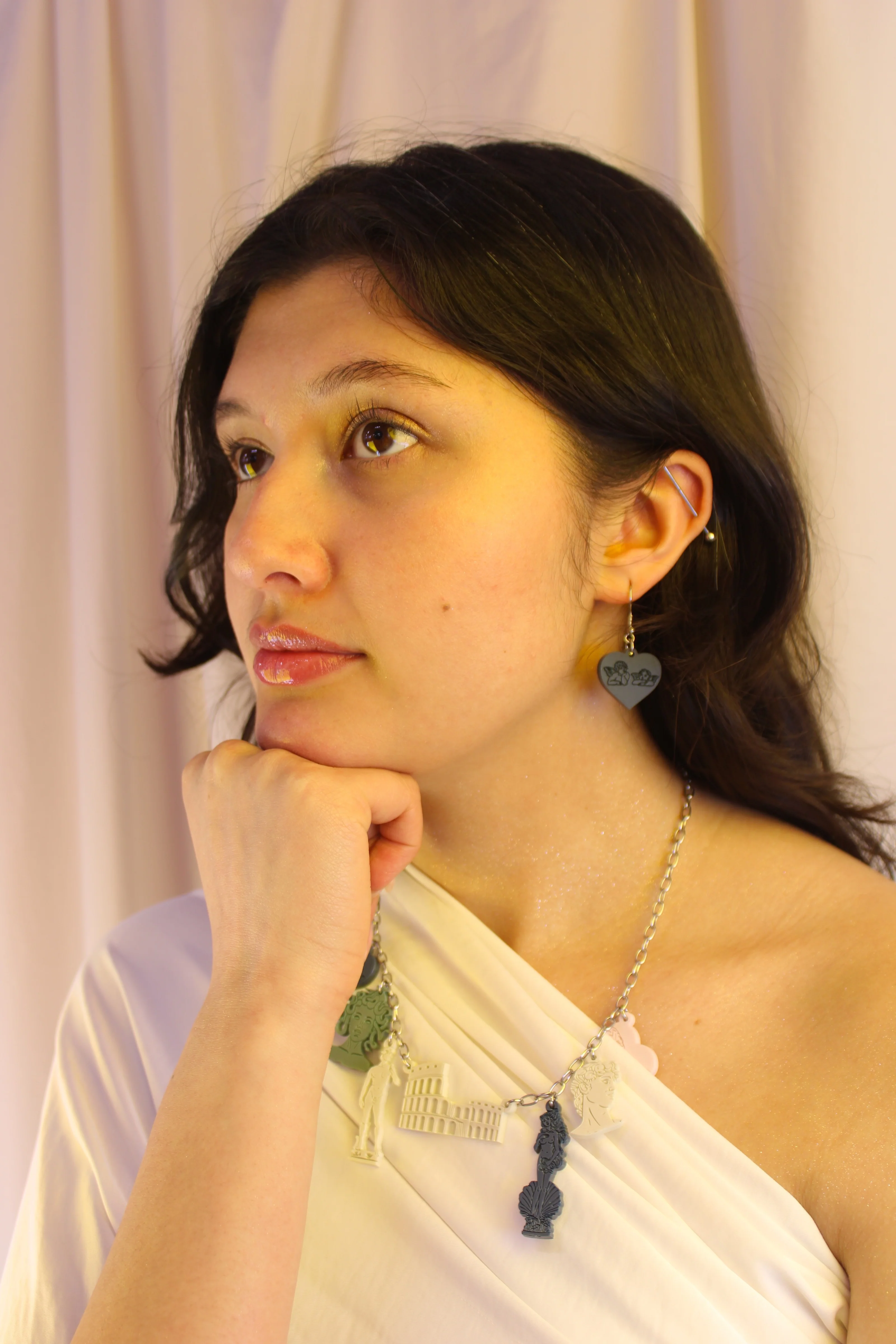Raphael's Angels Heart Earrings - Midnight Blue - Image 6