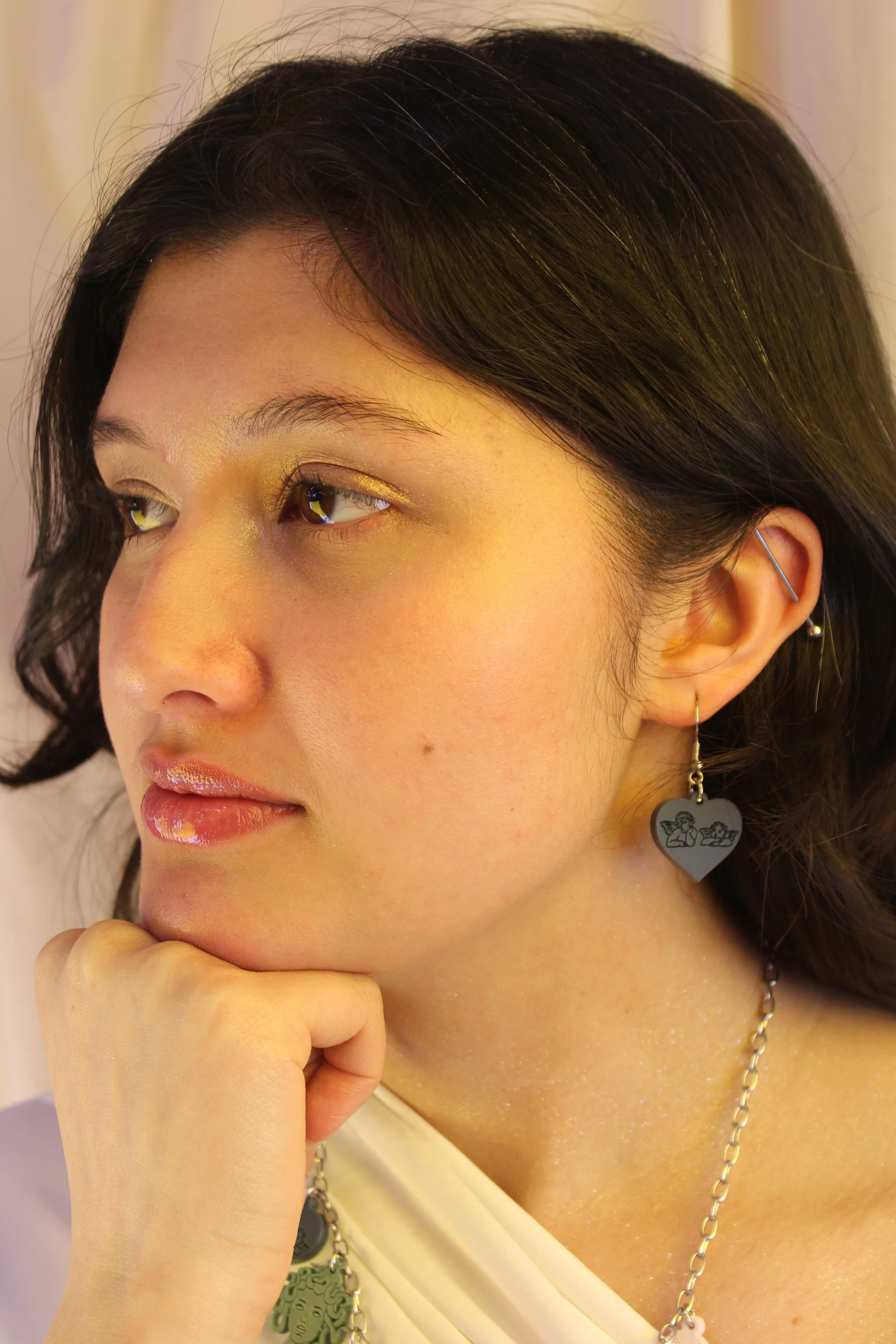 Raphael's Angels Heart Earrings - Midnight Blue - Image 7