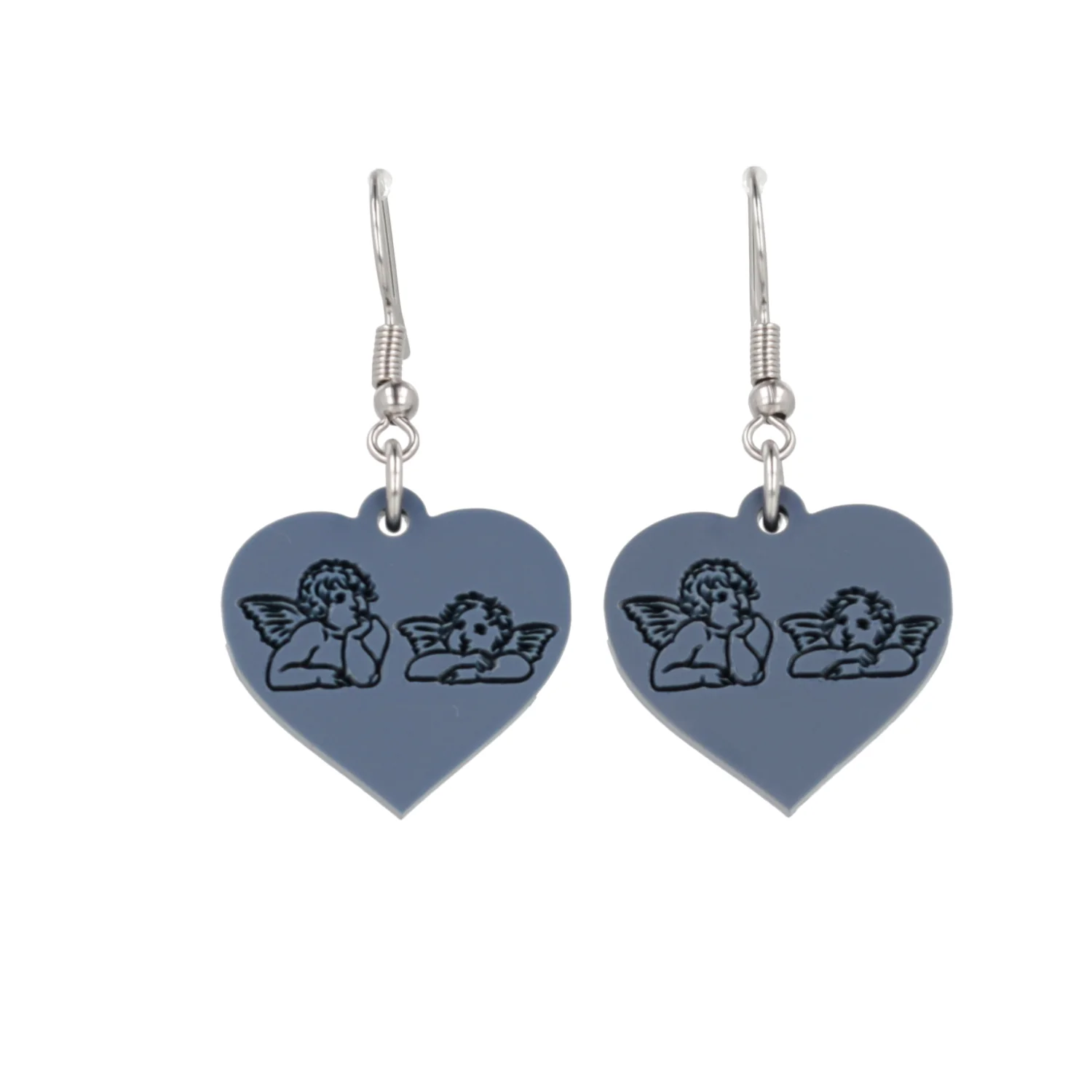 Raphael's Angels Heart Earrings - Midnight Blue - Image 8