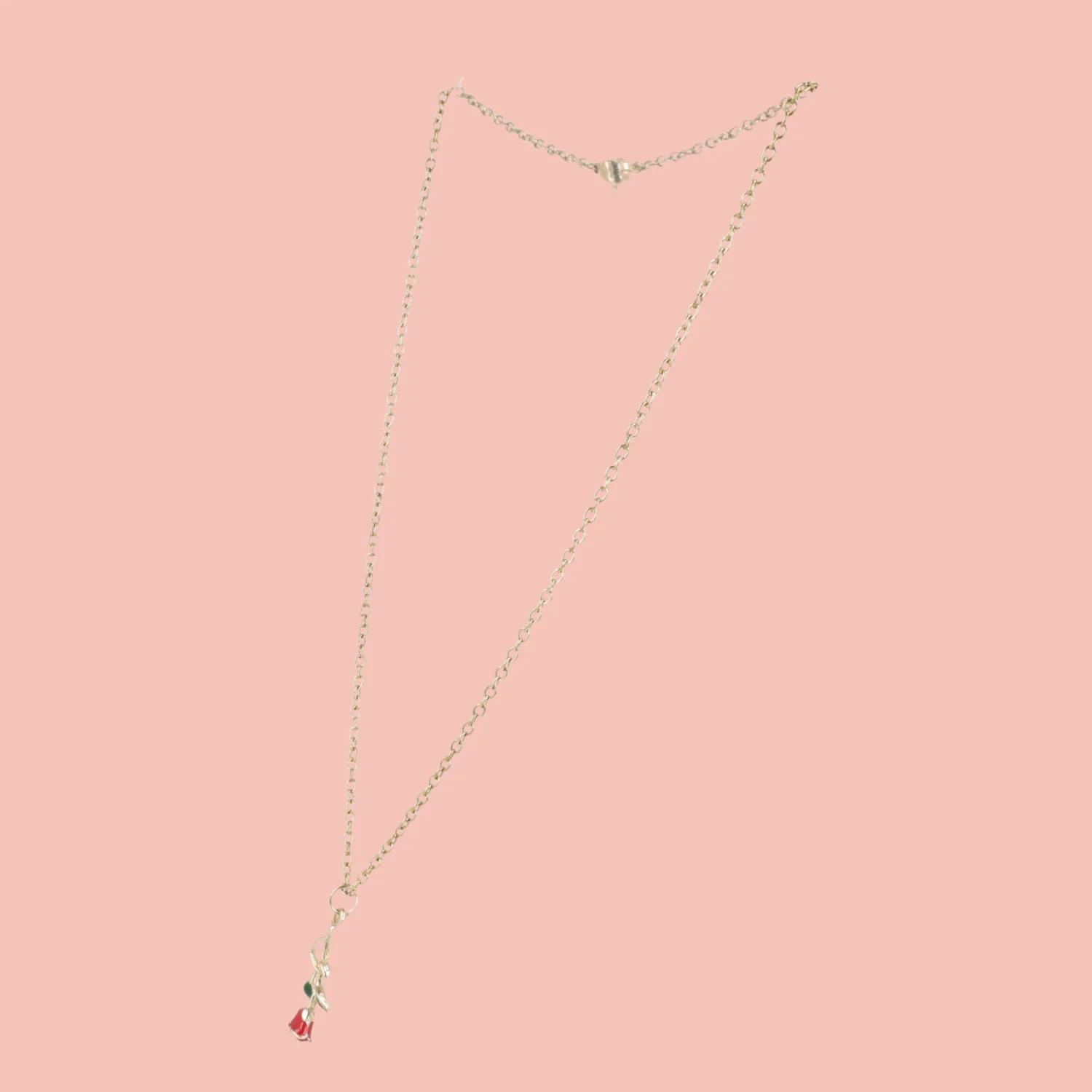 Red Enchanted Rose Necklace - Image 3