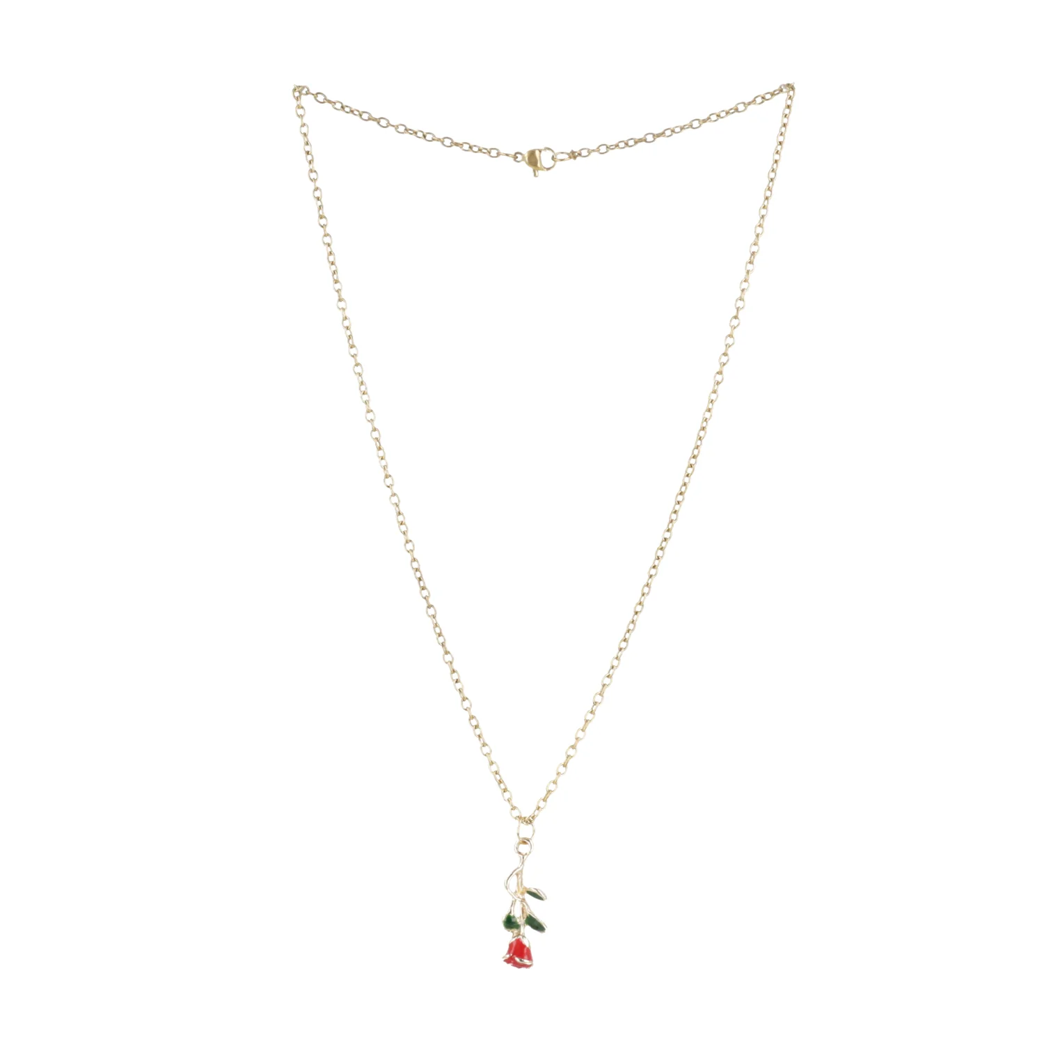 Red Enchanted Rose Necklace - Image 5