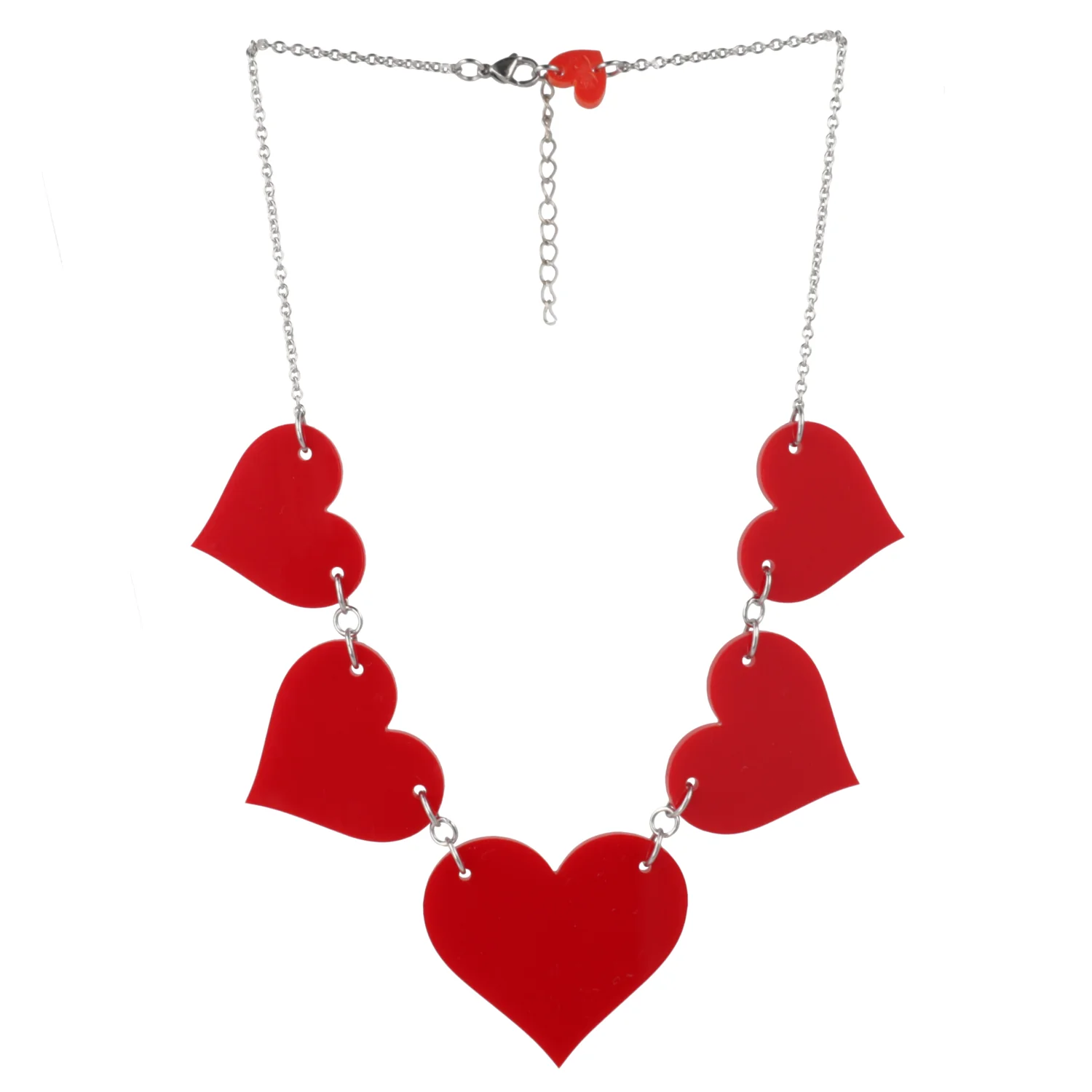 Red Heart Collar Necklace - Image 10