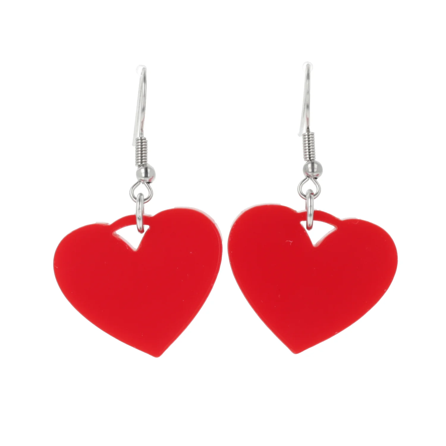 Red Heart Mini Drop Earrings - Image 5