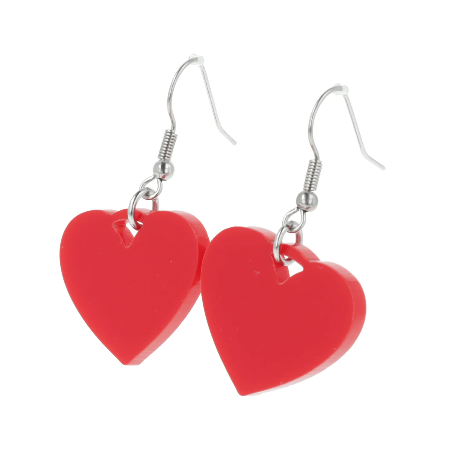 Red Heart Mini Drop Earrings - Image 6