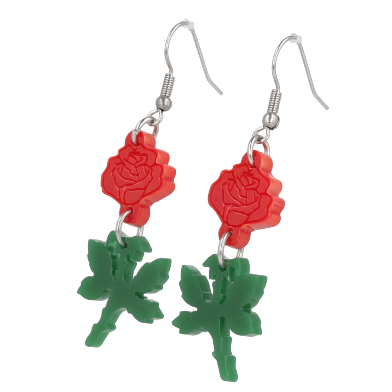 Red Rose Earrings - Image 7