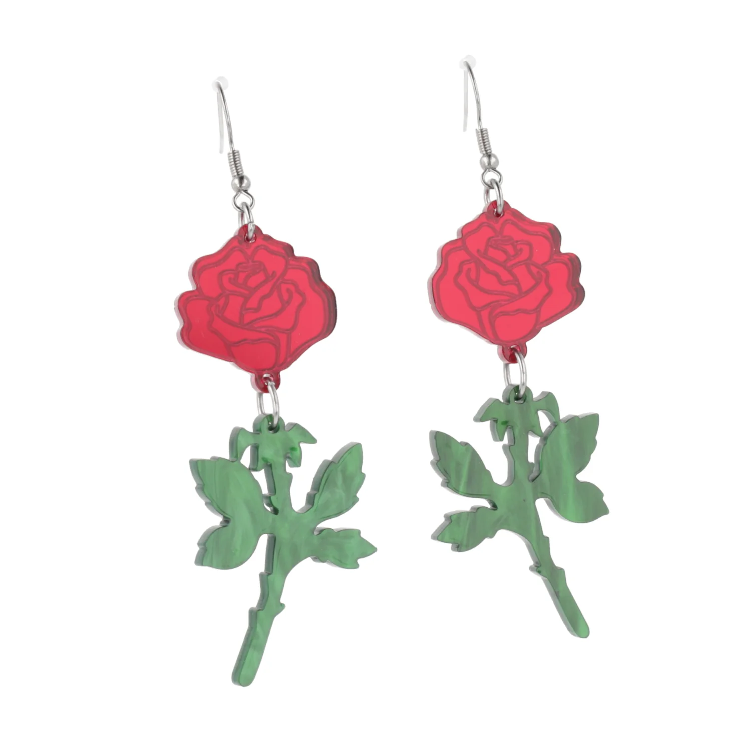 Red Thorny for You Earrings - Image 3