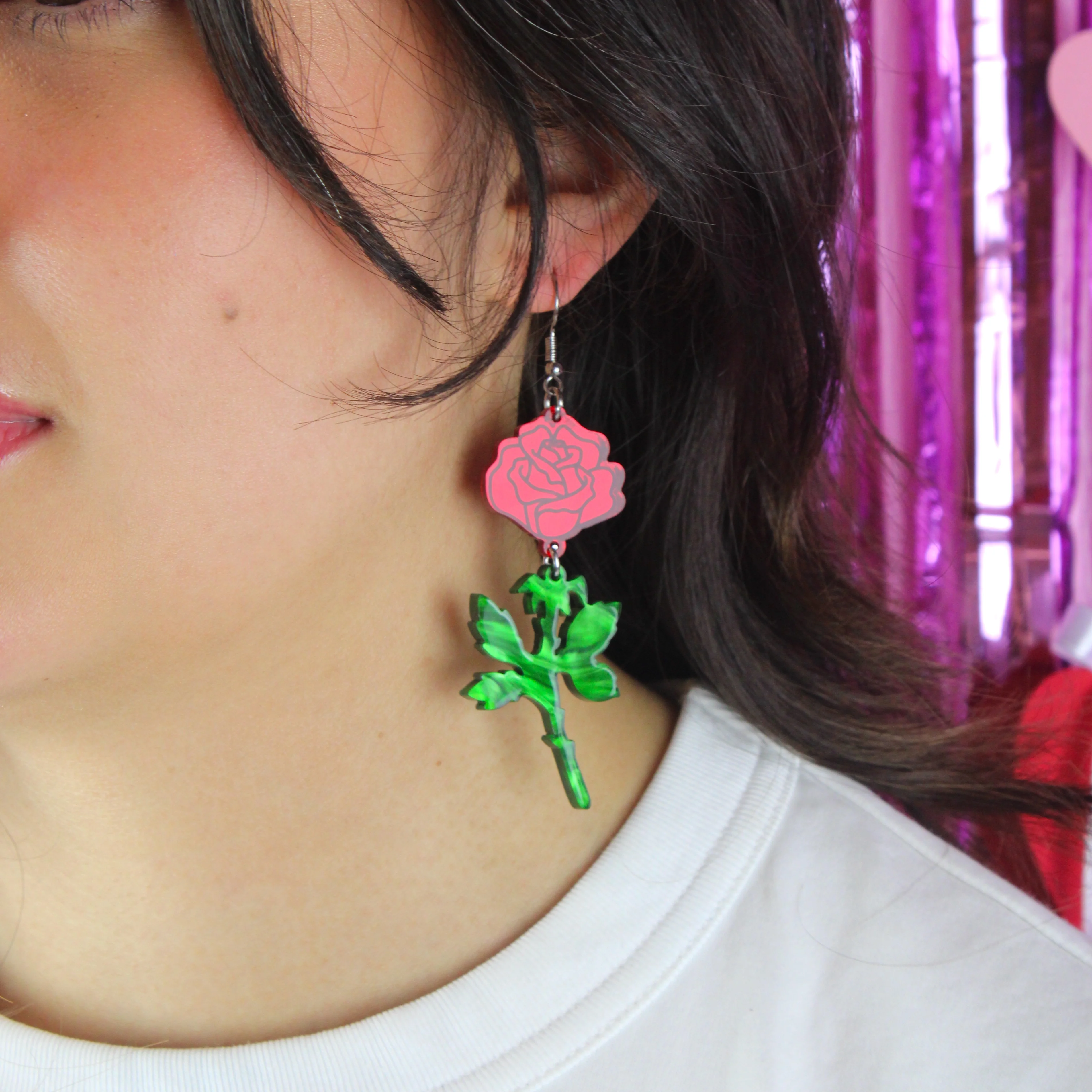 Red Thorny for You Earrings - Image 4
