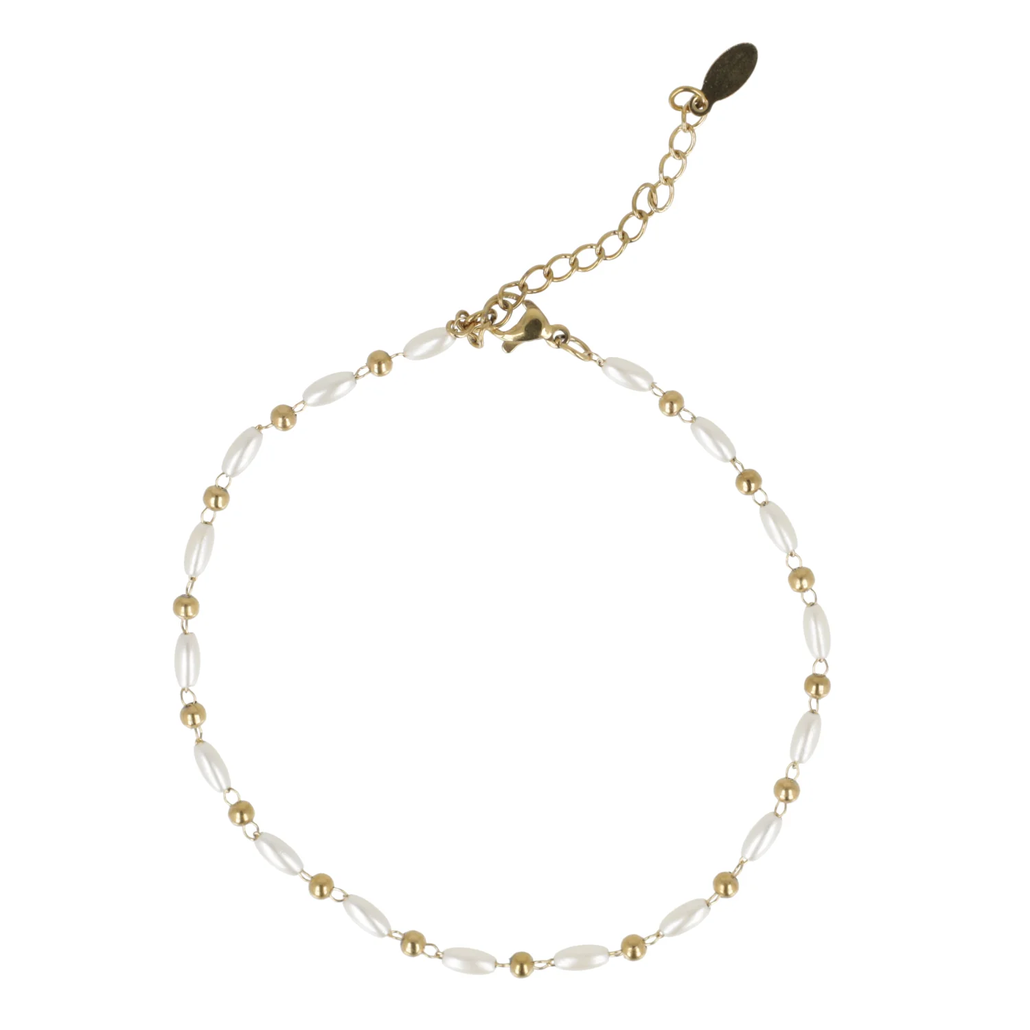 Rice Pearl Anklet (Gold Plated) - Image 2