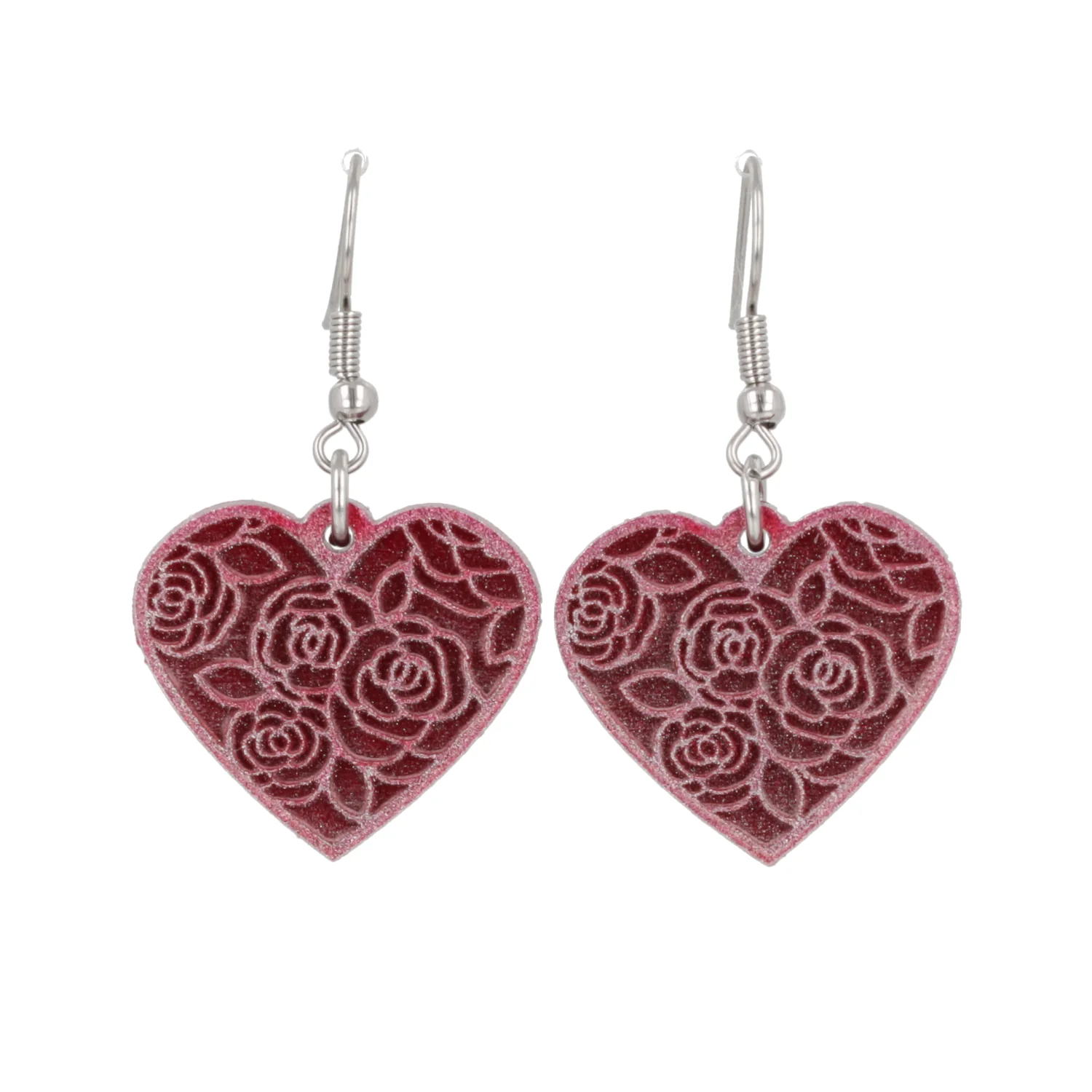 Rose Bouquet Heart Earrings - Image 5