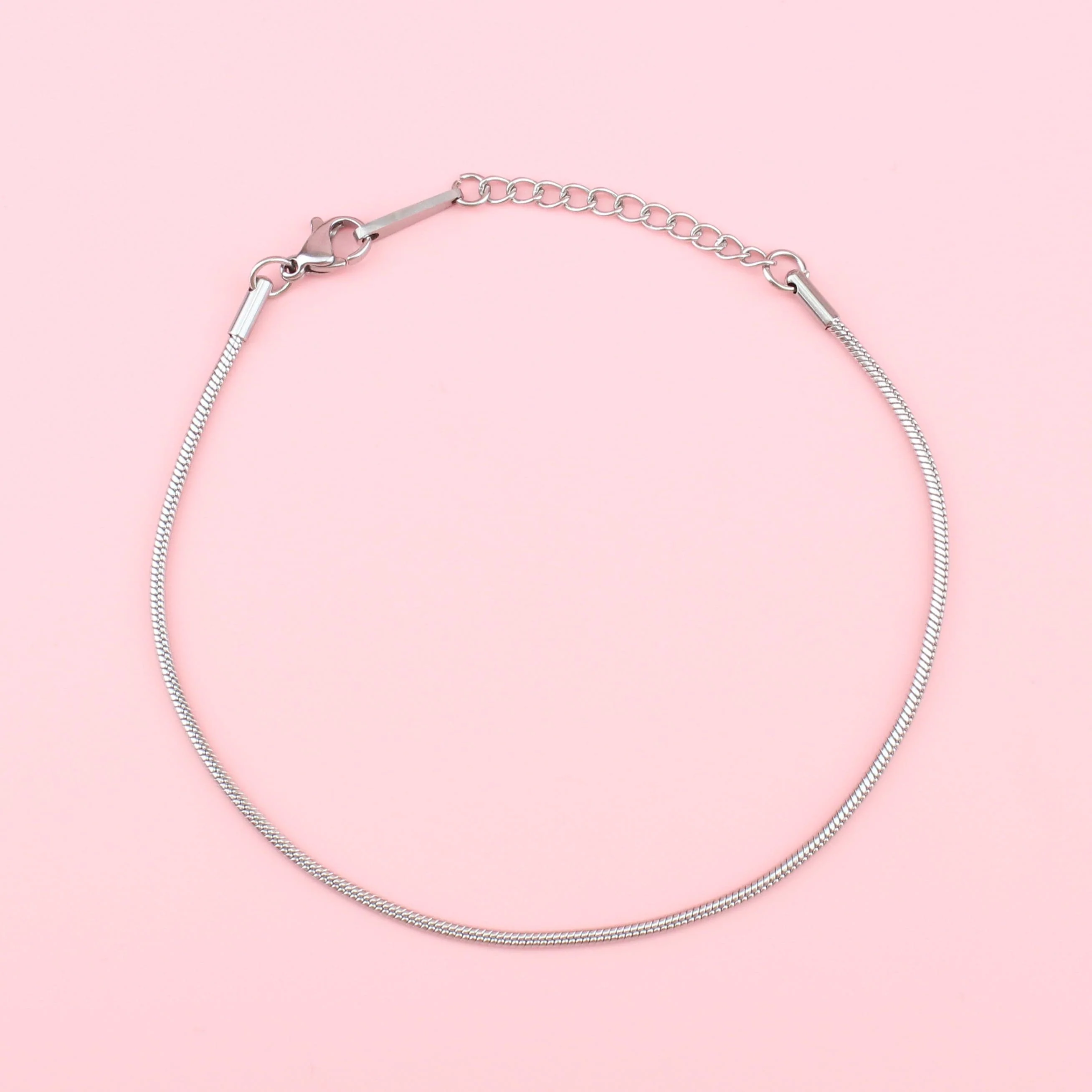 Round Snake Chain Bracelet (Stainless Steel) - Image 3