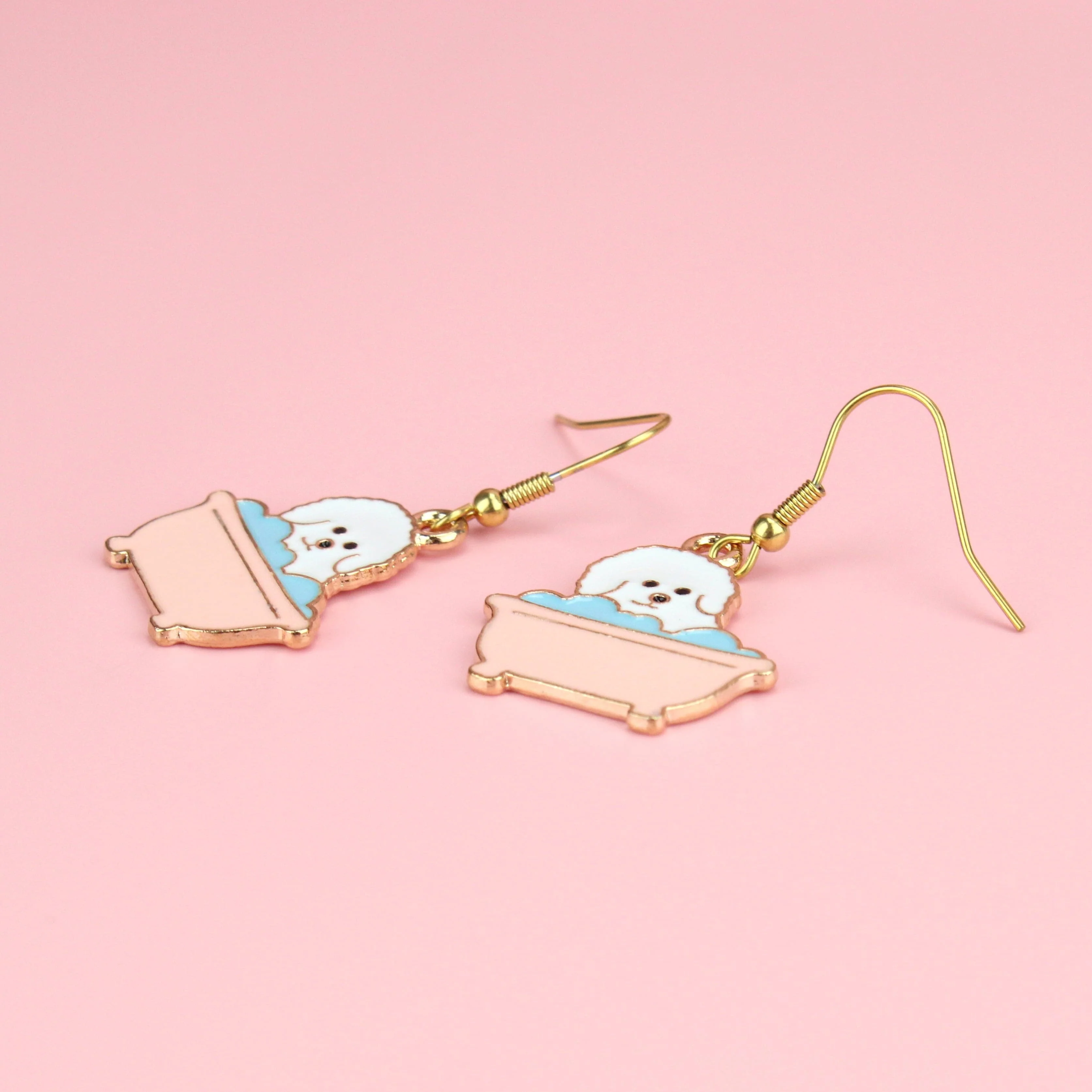 Rubba Dub Dub, Dog In The Tub Earrings (Gold Plated) - Image 2