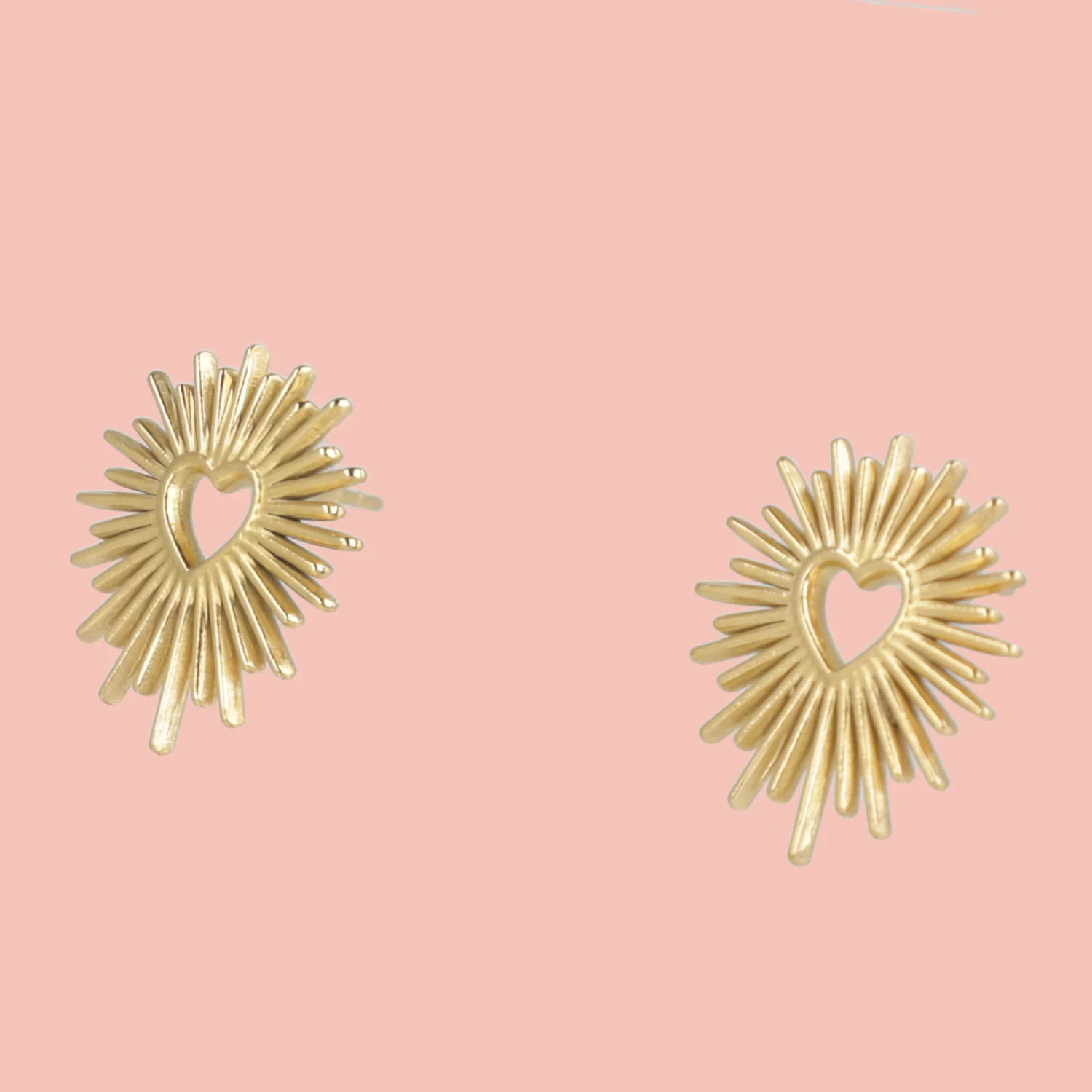 Sacré Coeur Stud Earrings (Gold Plated) - Image 3