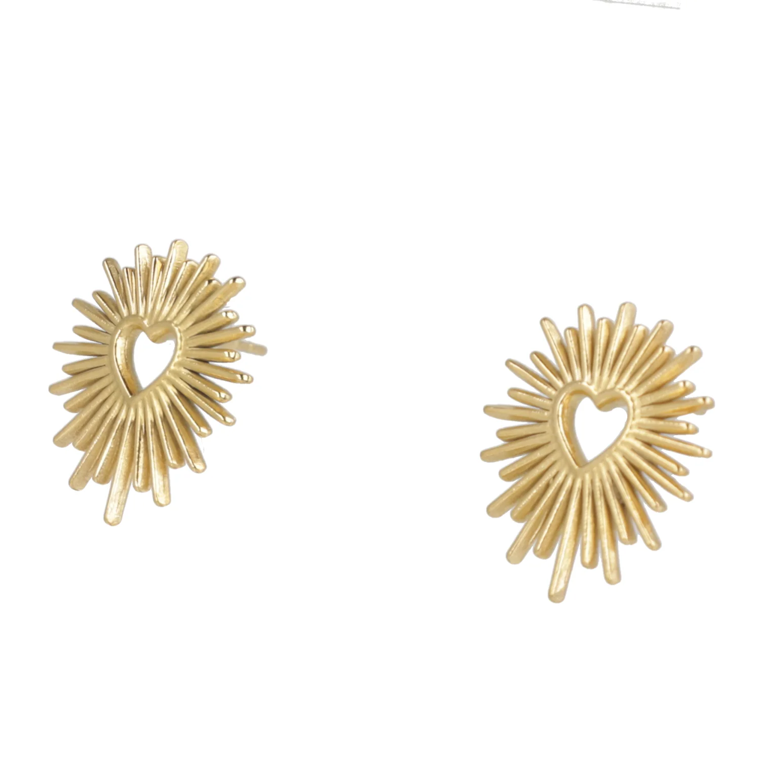 Sacré Coeur Stud Earrings (Gold Plated) - Image 5