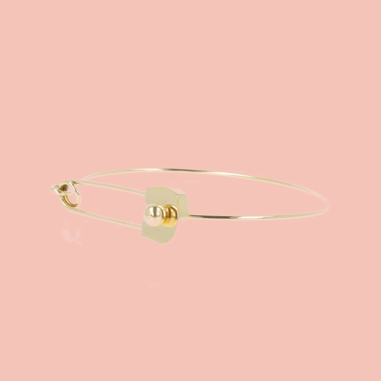 Safety Pin Bangle (Gold Plated) - Image 3