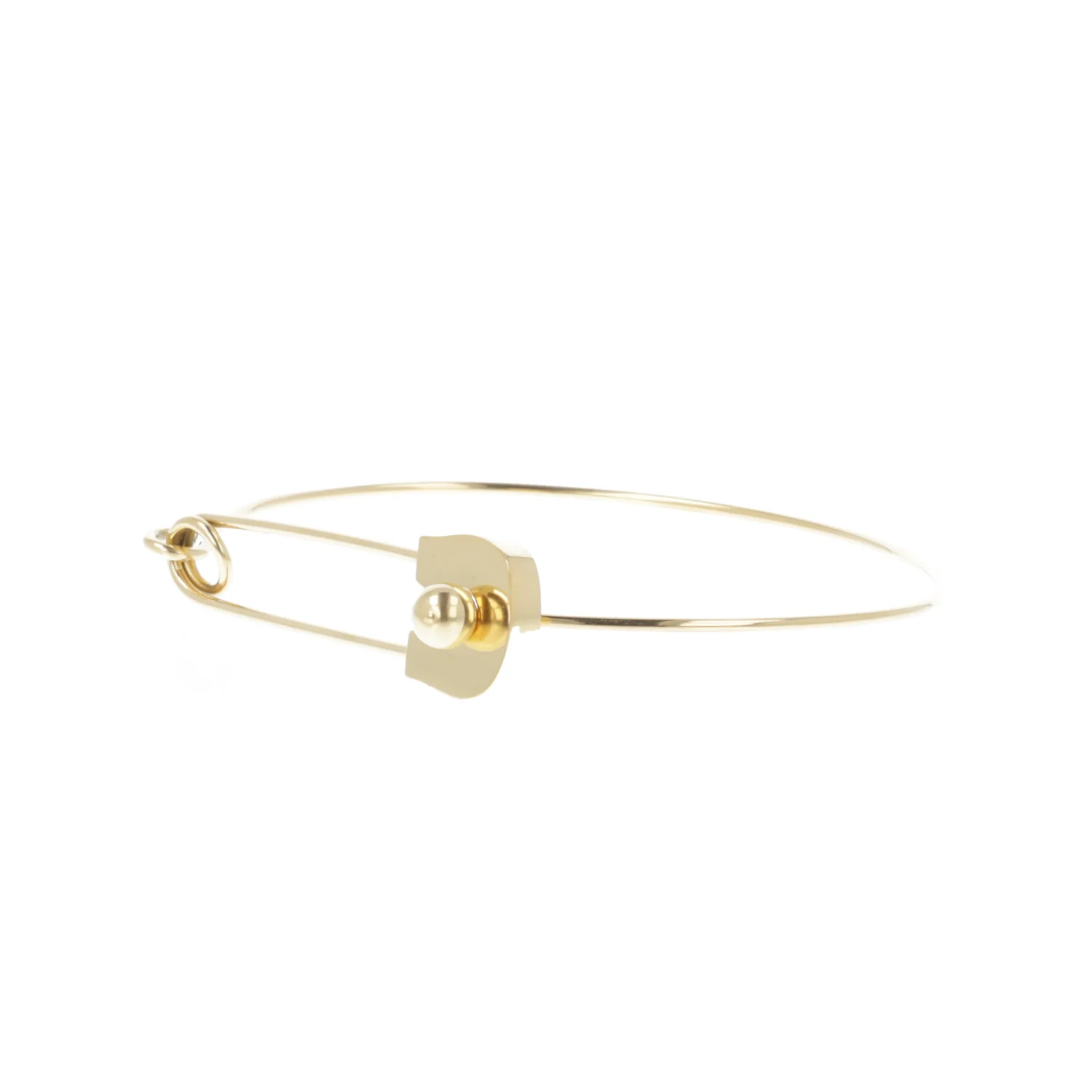 Safety Pin Bangle (Gold Plated) - Image 6