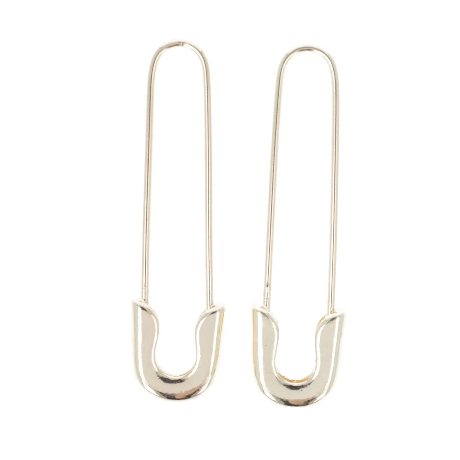 Safety Pin Earrings (Gold Plated) - Image 3