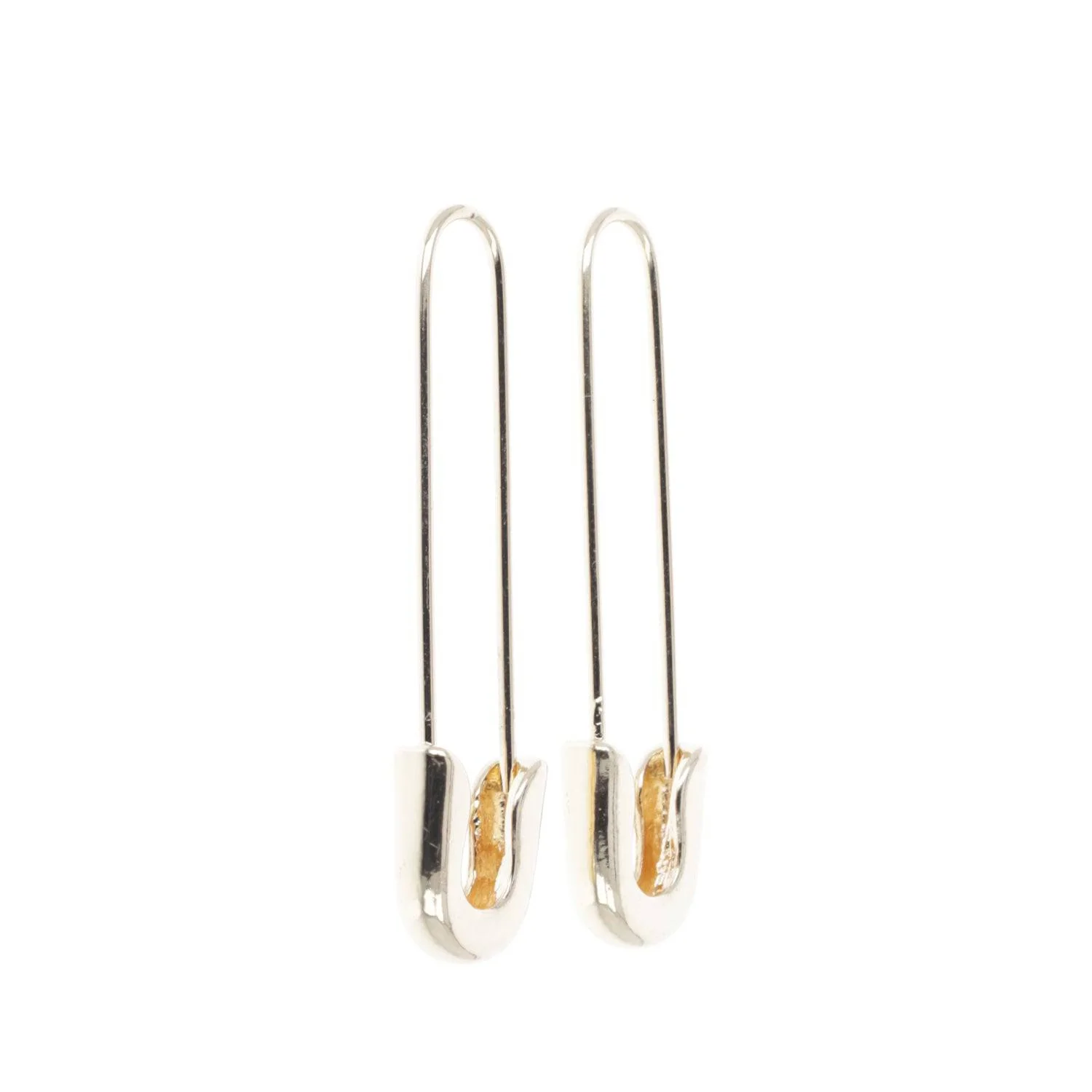 Safety Pin Earrings (Gold Plated) - Image 4