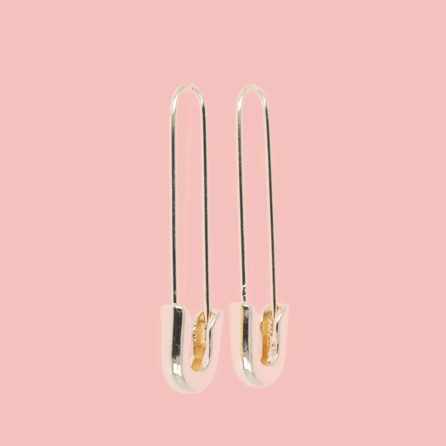 Safety Pin Earrings (Gold Plated) - Image 7