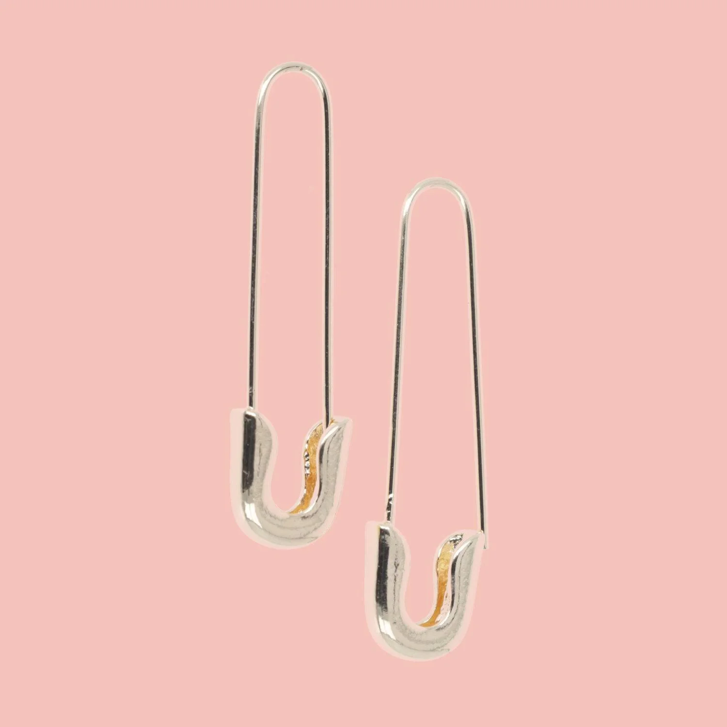 Safety Pin Earrings (Gold Plated) - Image 8