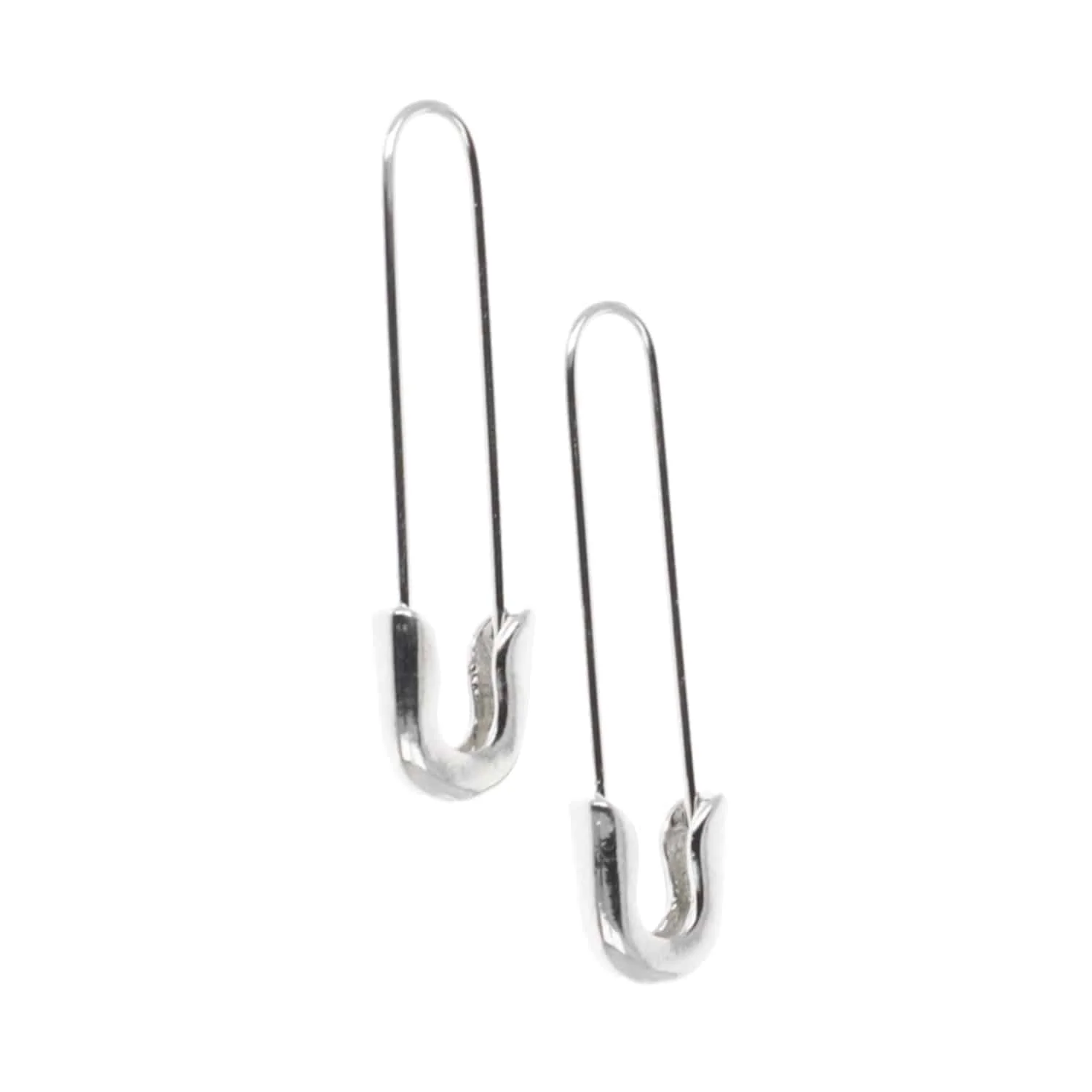 Safety Pin Earrings (Silver Plated) - Image 6