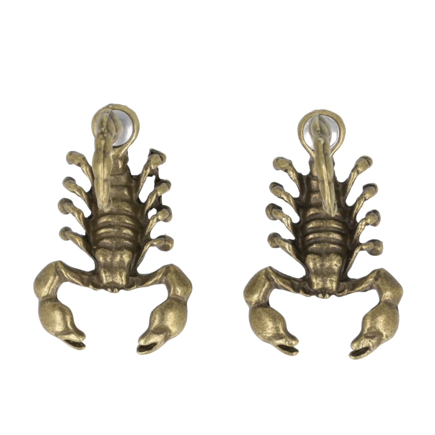 Scorpion 2 Piece Stud Earrings (Antique Gold Plated) - Image 4
