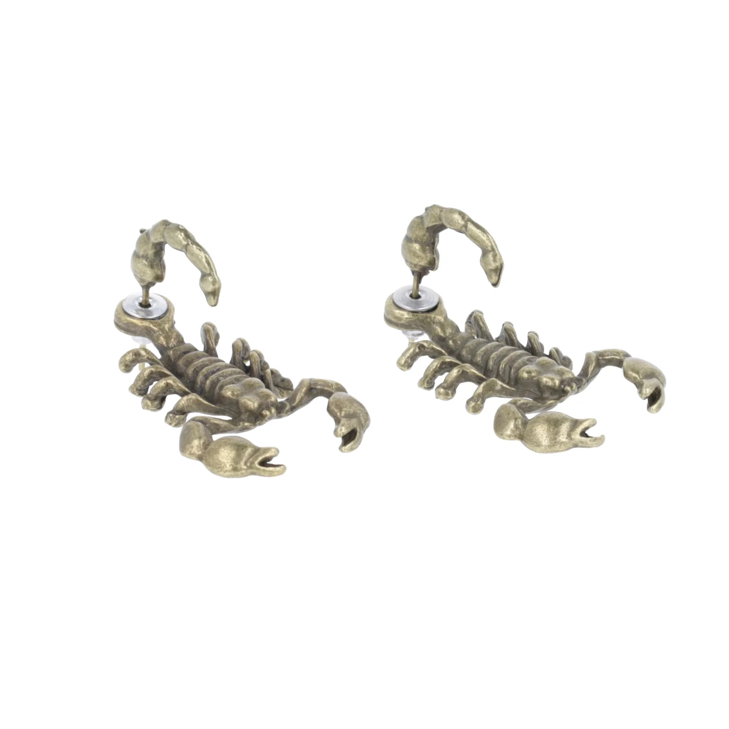 Scorpion 2 Piece Stud Earrings (Antique Gold Plated) - Image 6