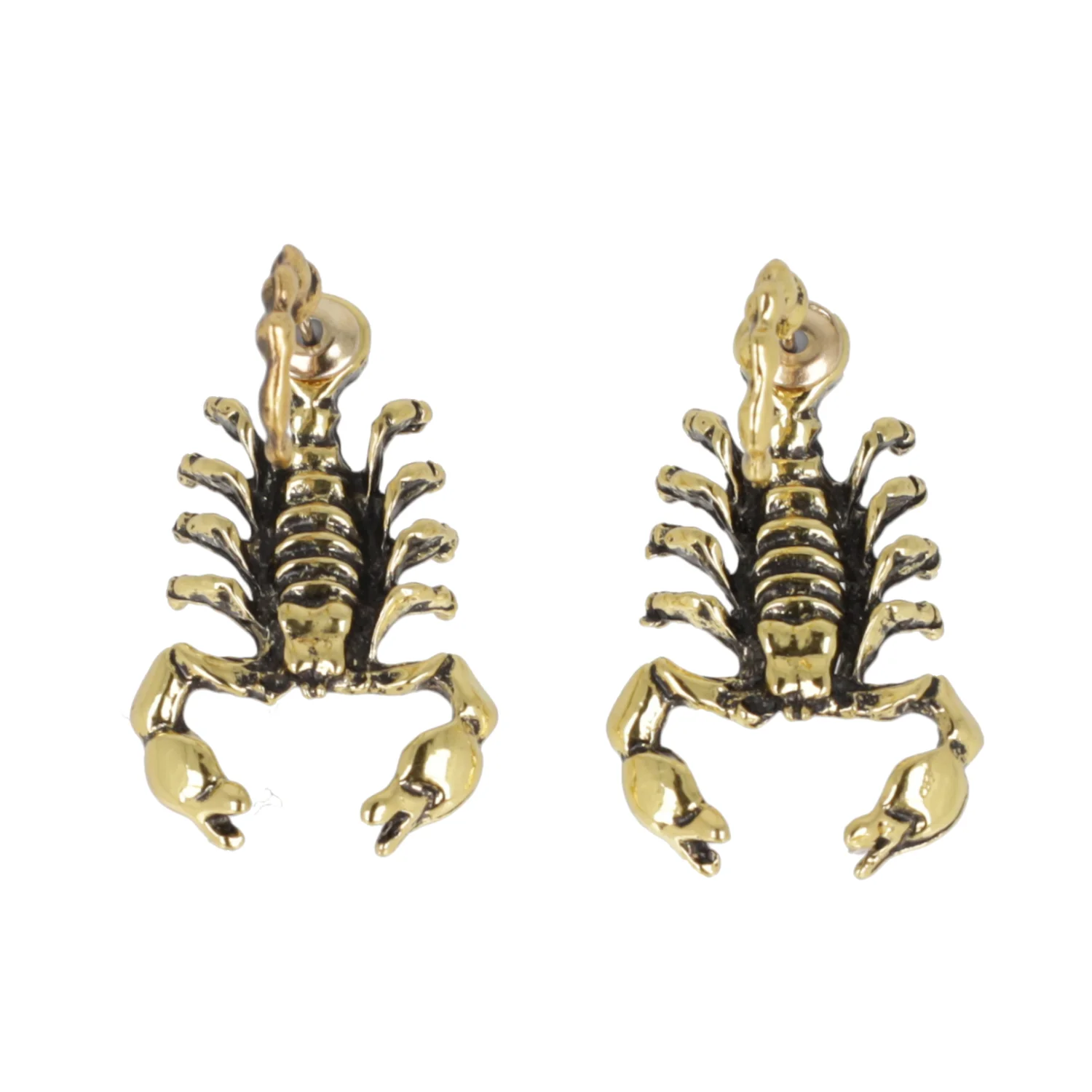 Scorpion 2 Piece Stud Earrings (Gold Plated) - Image 3