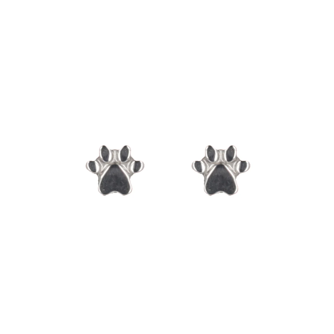 Screw On Paw Stud Earrings - Image 5