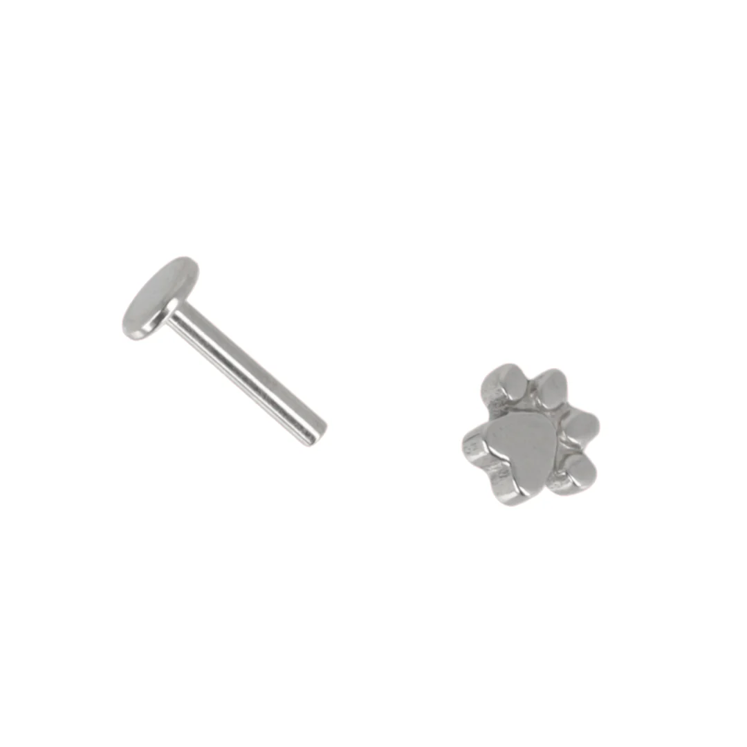 Screw On Paw Stud Earrings - Image 7