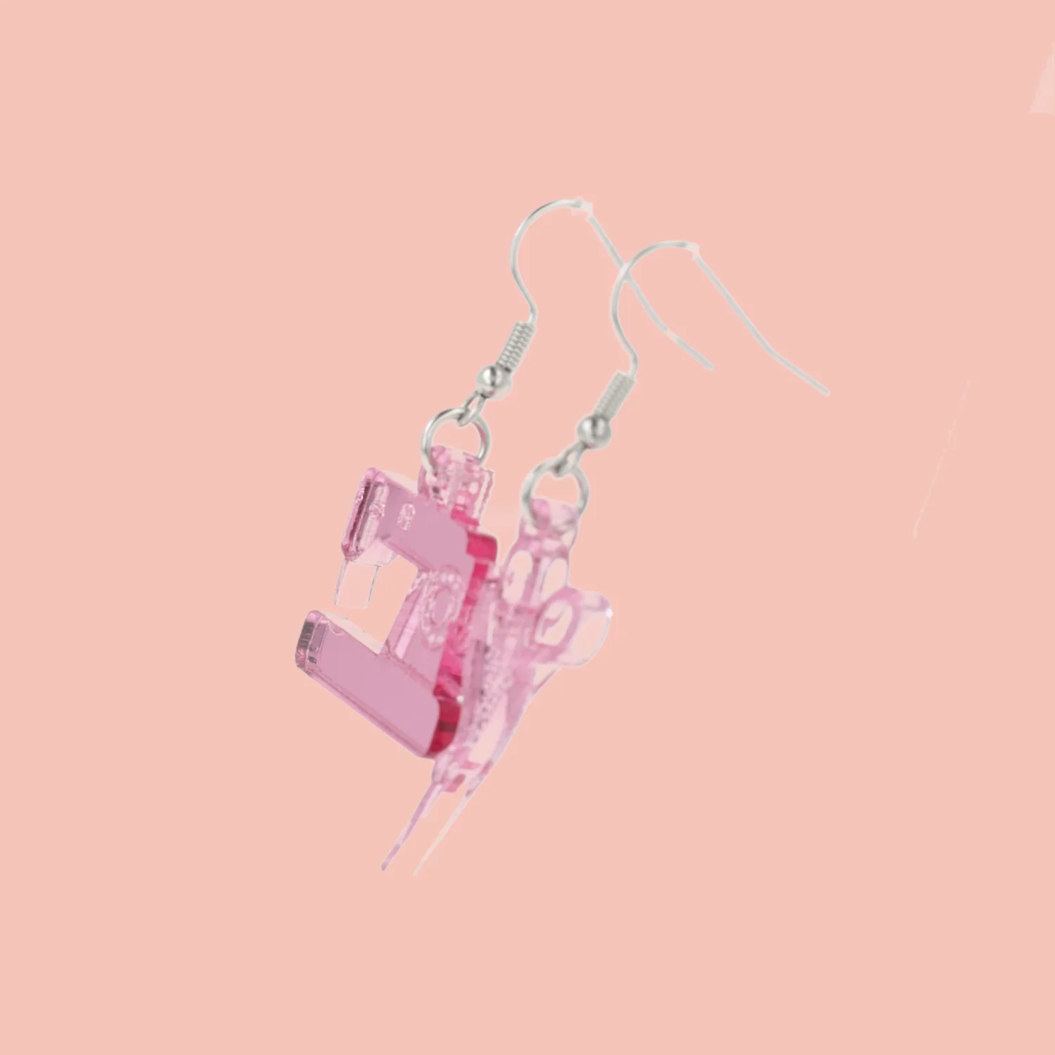 Sew Cute Earrings - Pink - Image 3