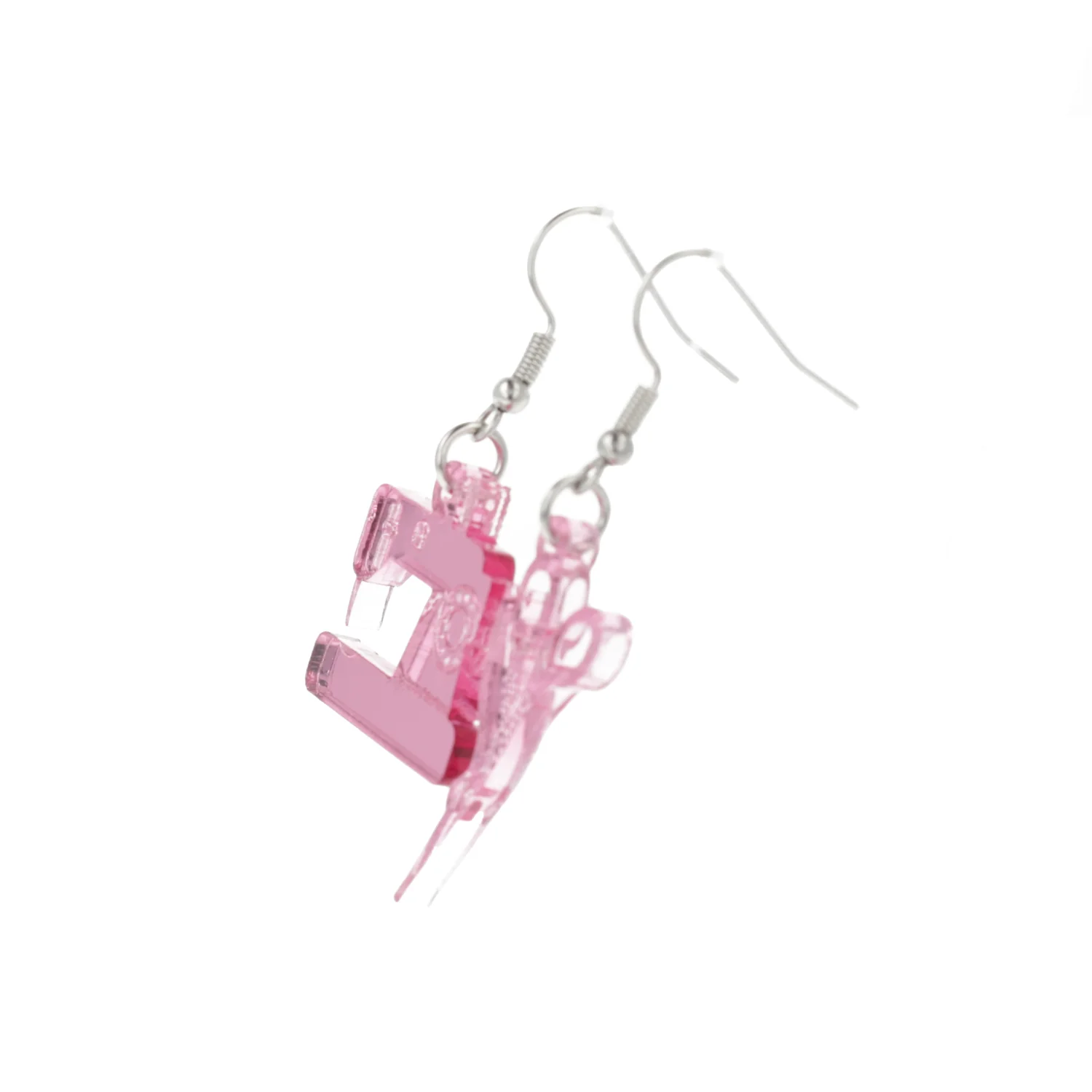 Sew Cute Earrings - Pink - Image 4