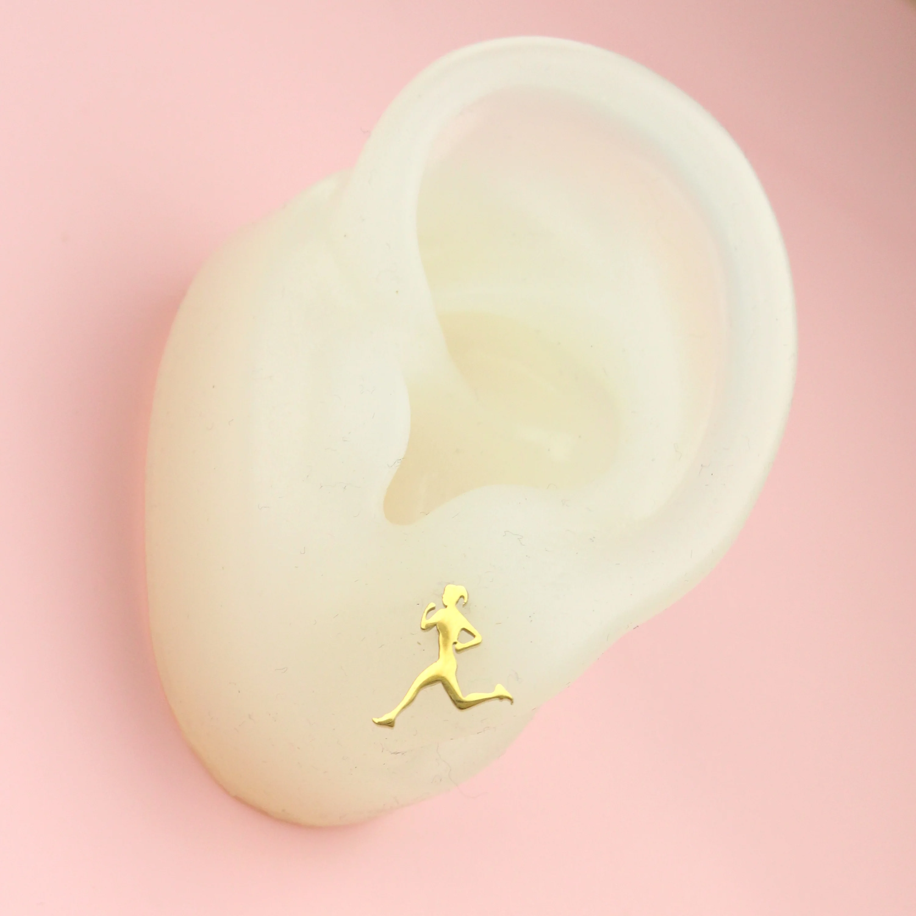 She's a Track Star Stud Earrings - Gold Plated - Image 2