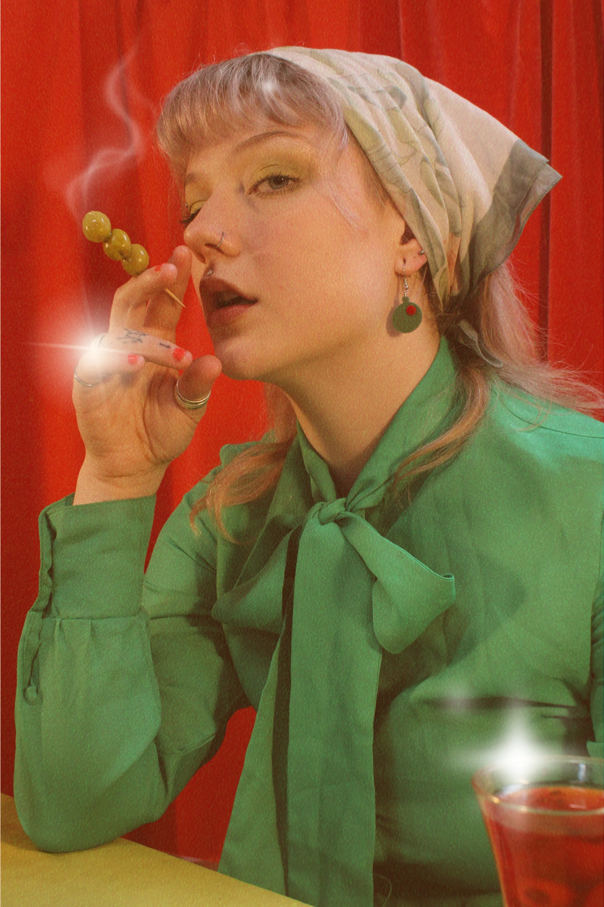 She's So Lovely Olive Earrings - Image 2