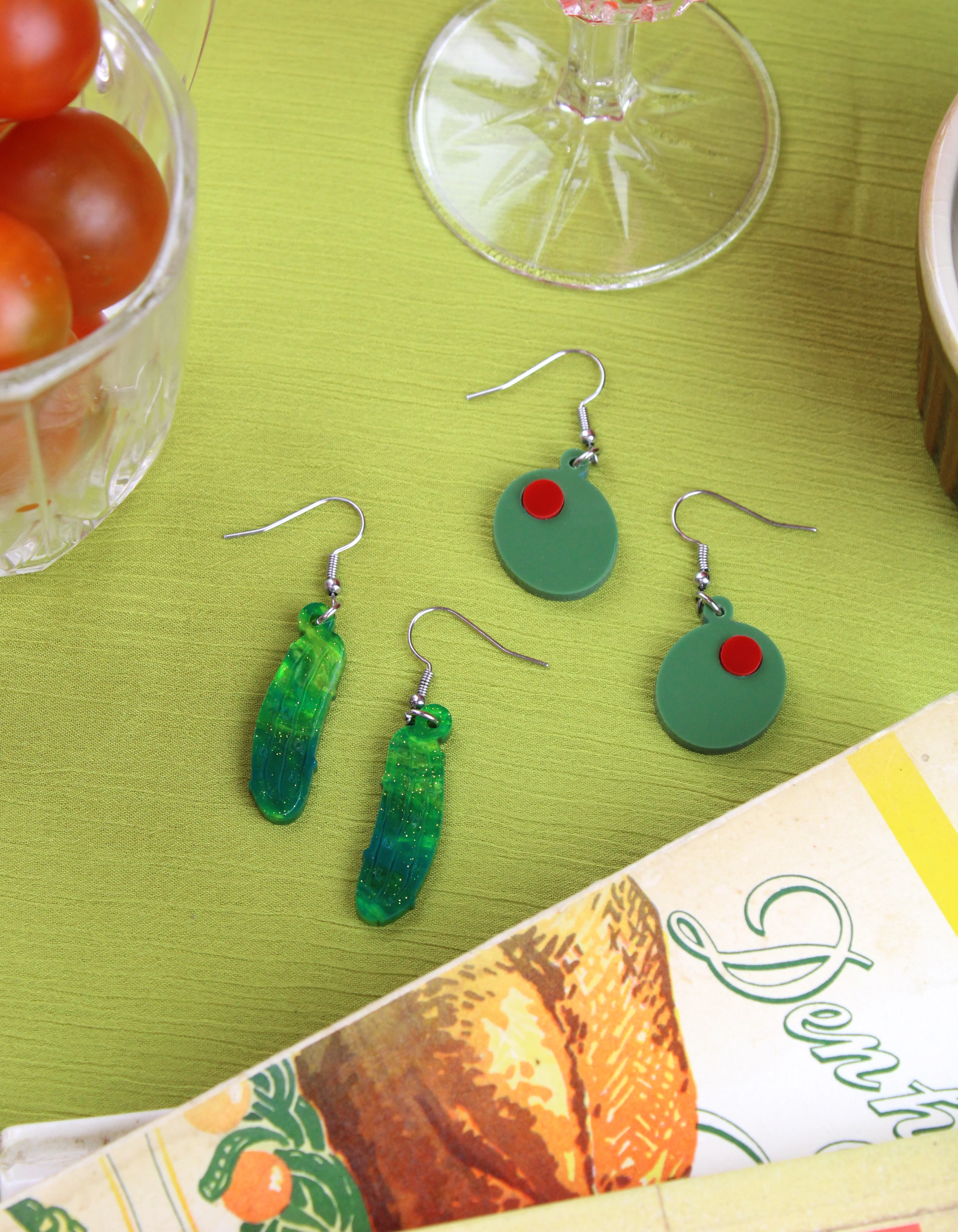 She's So Lovely Olive Earrings - Image 3
