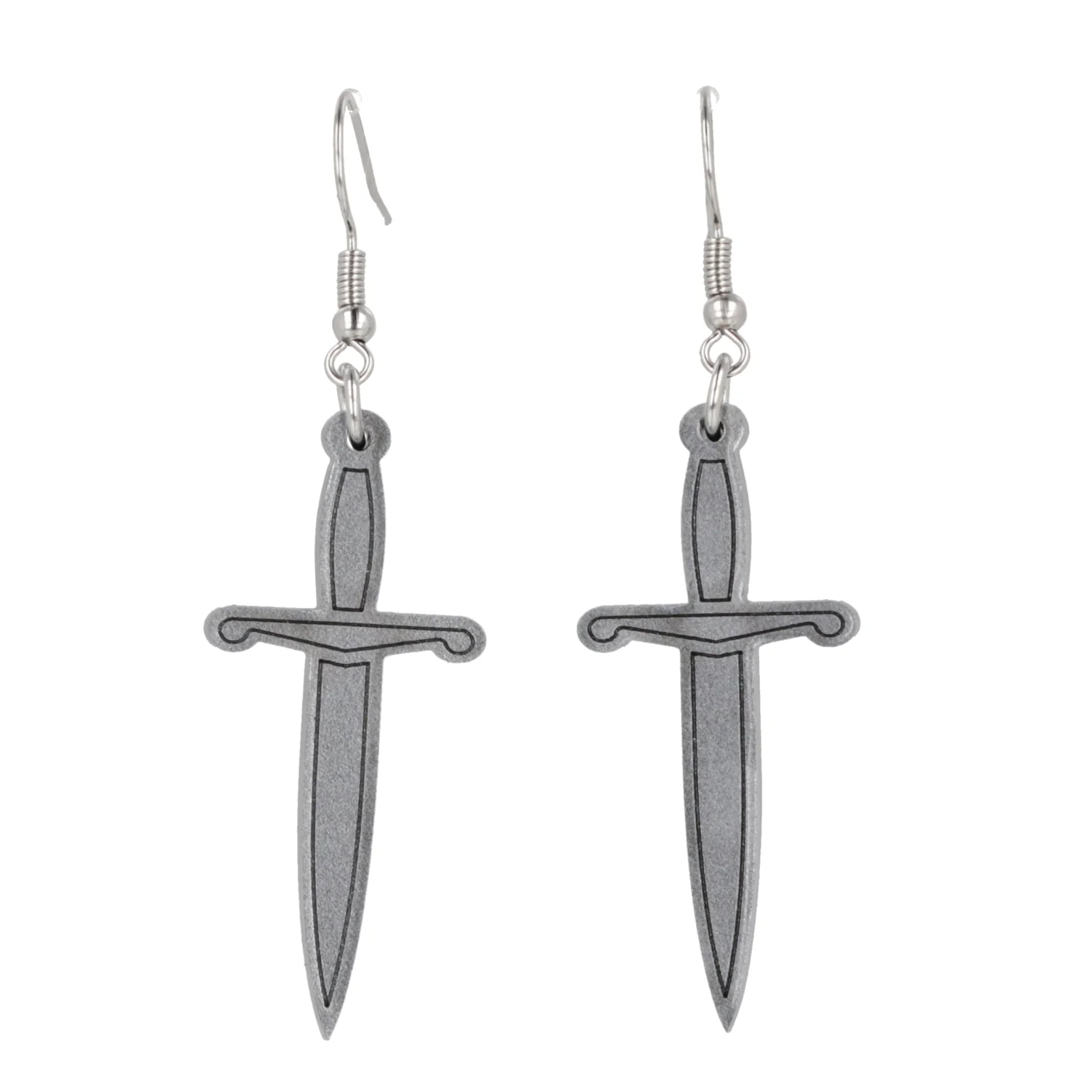 Silver Dagger Earrings - Image 5