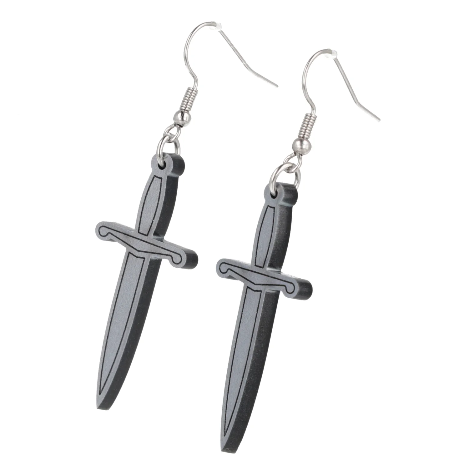 Silver Dagger Earrings - Image 6