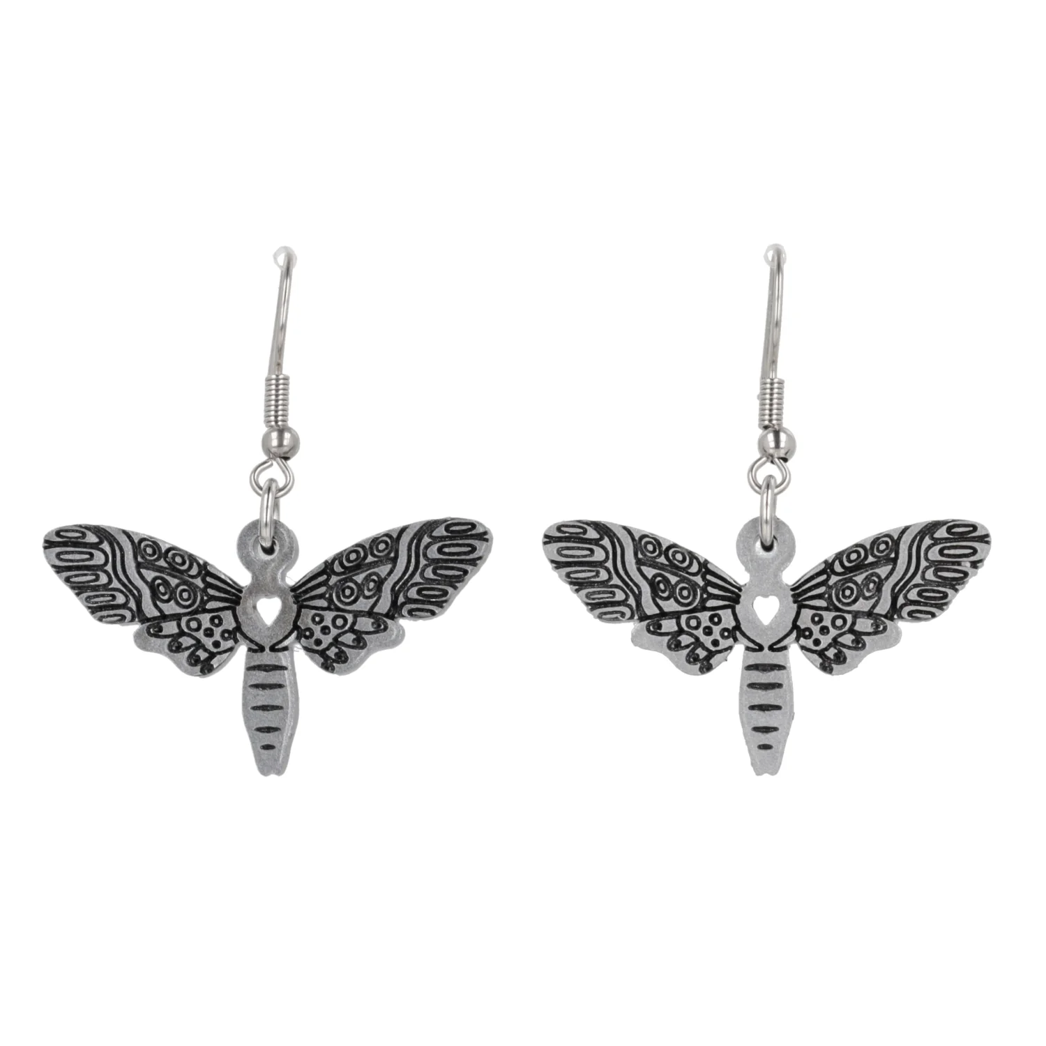 Silver Moth Earrings - Image 6