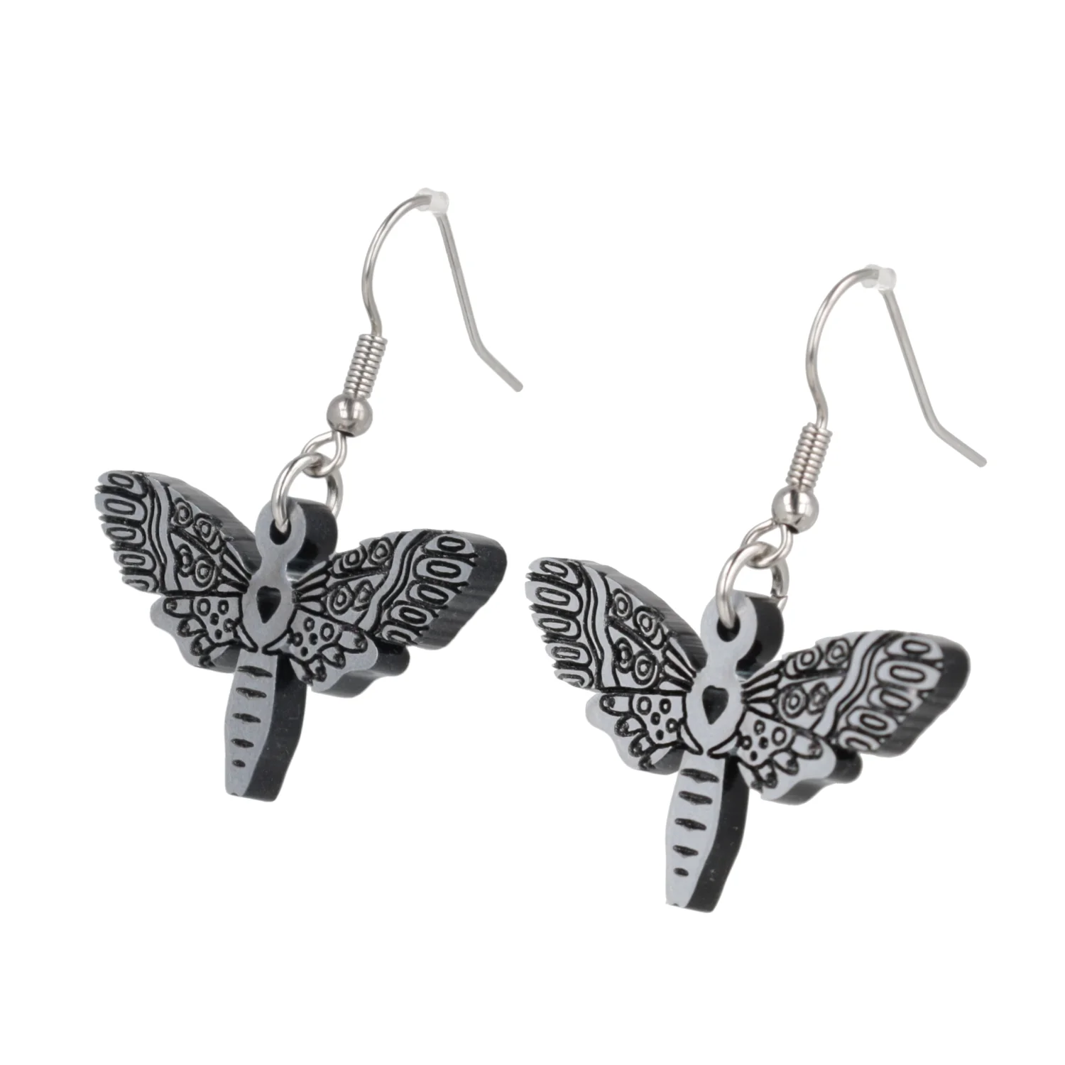 Silver Moth Earrings - Image 7