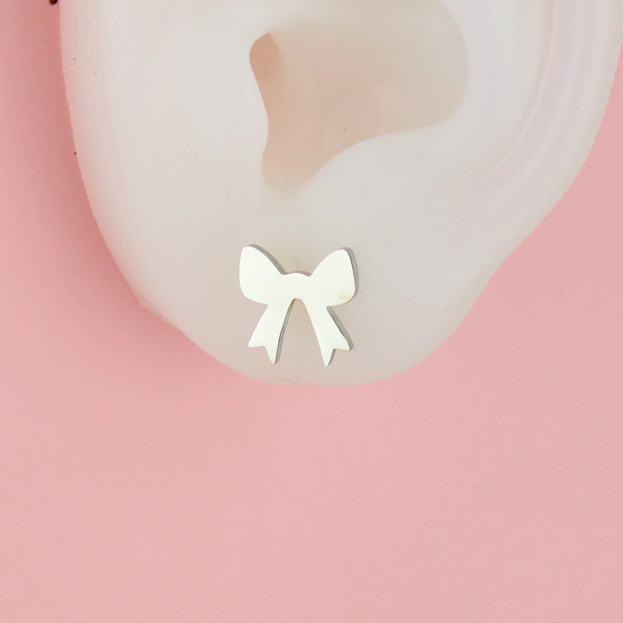 Simple Bow Stud Earrings - Image 3