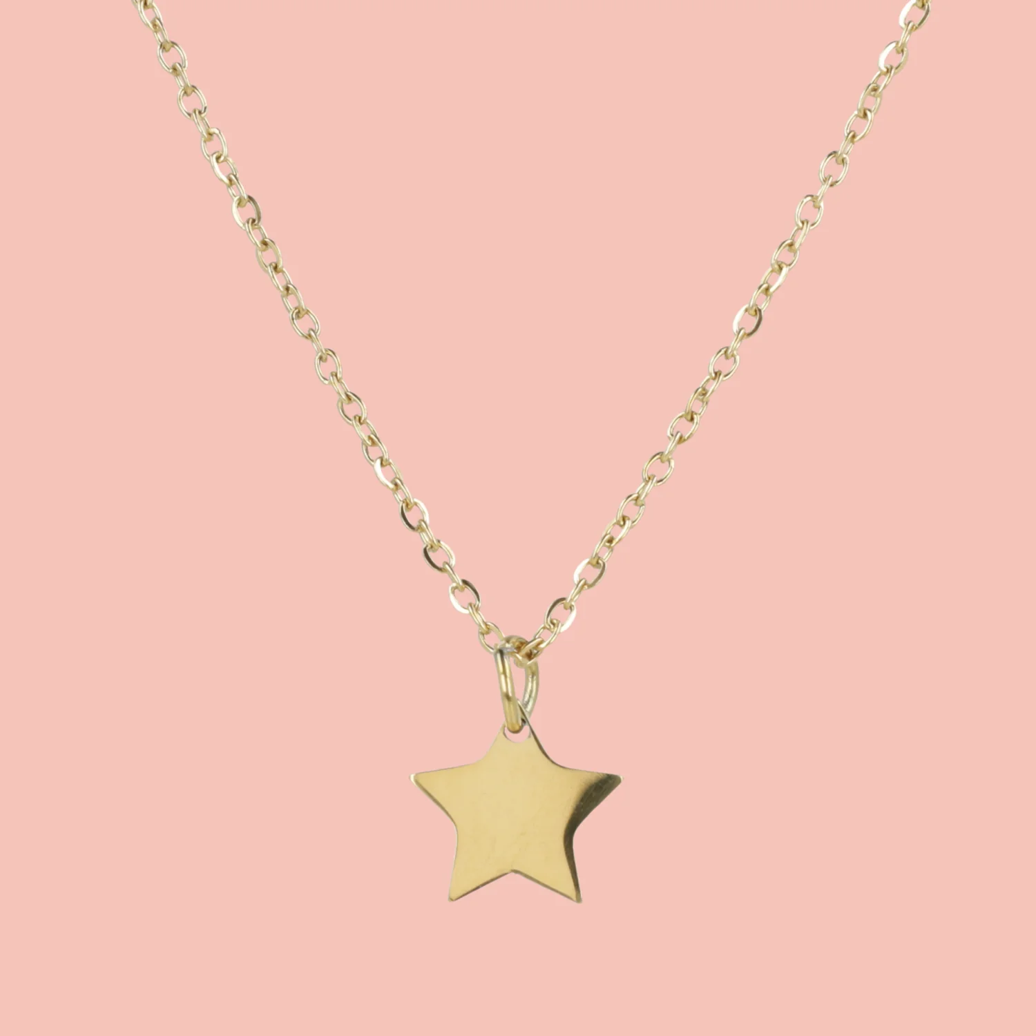 Simple Star Pendant Necklace (Gold Plated)