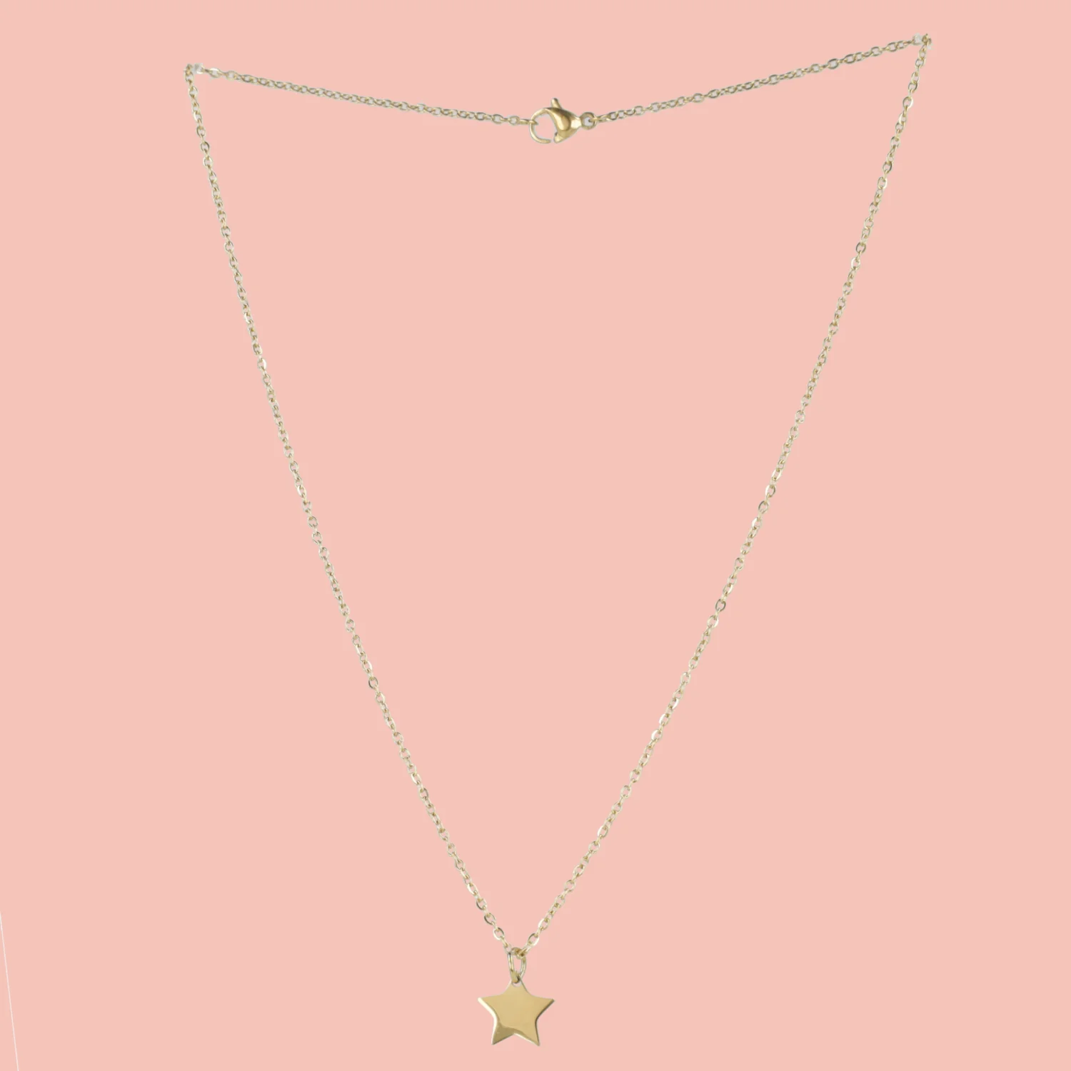 Simple Star Pendant Necklace (Gold Plated) - Image 2