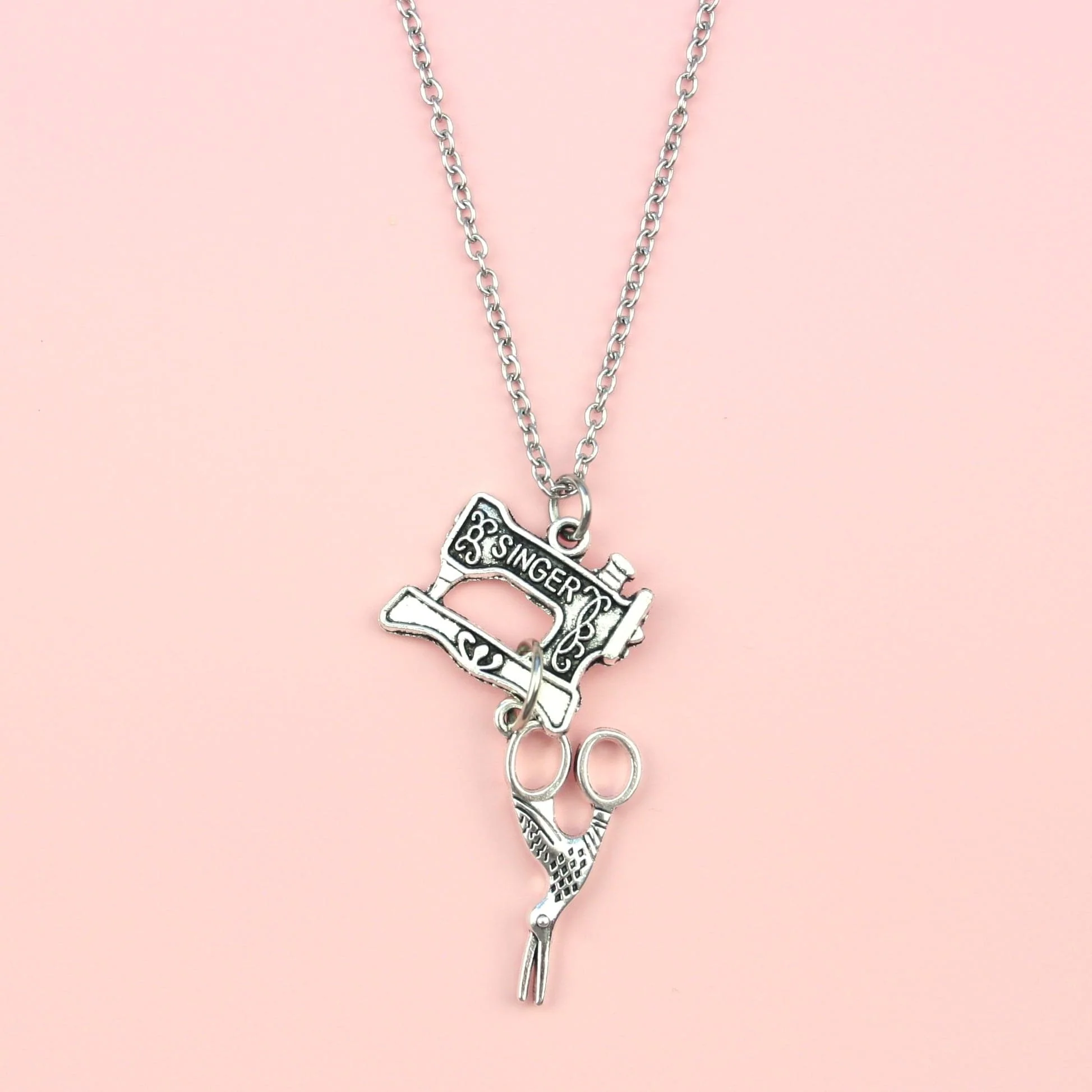 Singer Sewing Machine Necklace (Stainless Steel)