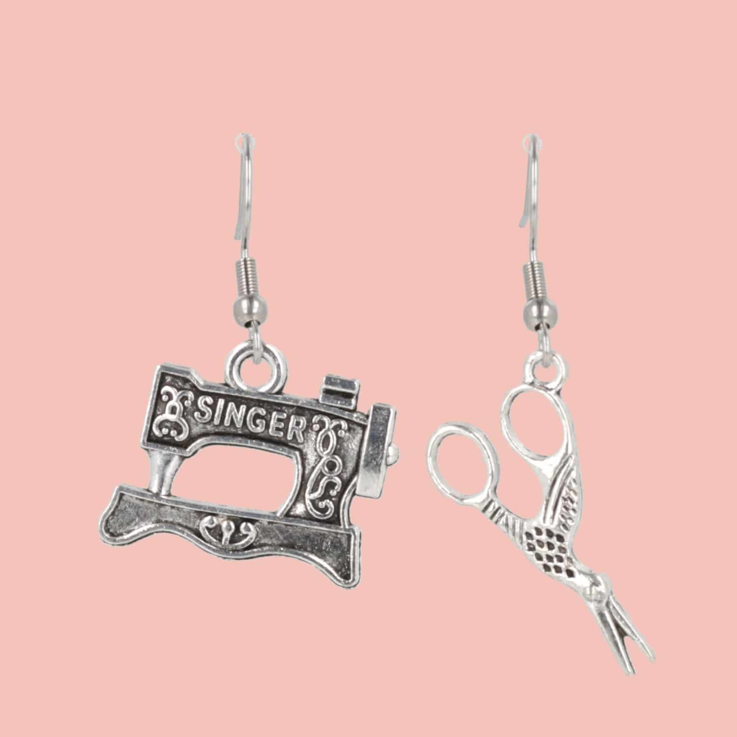 Singer Sewing Machine & Scissor Earring Mix - Image 2